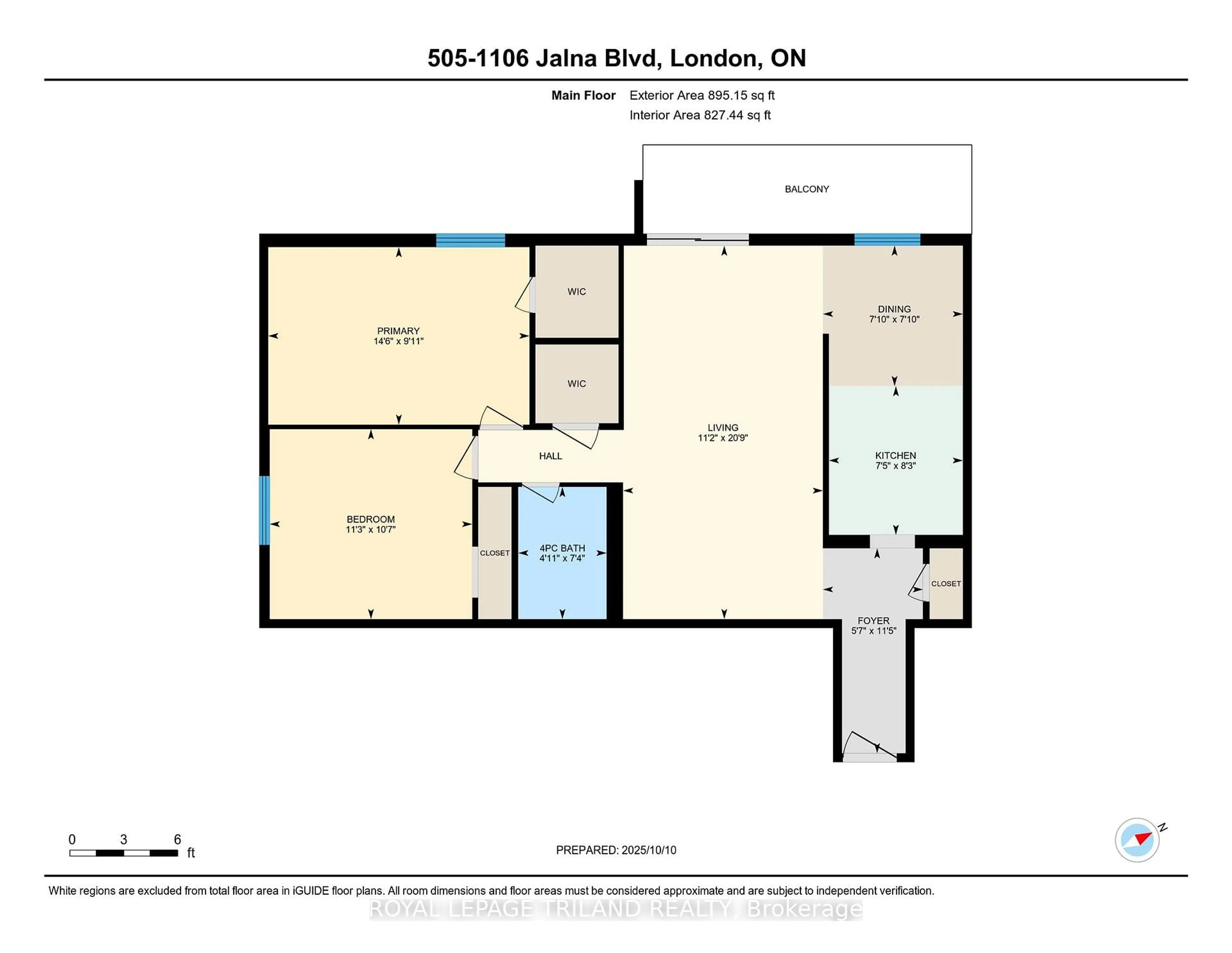 Floor plan for 1106 Jalna Blvd #505, London South Ontario N6E 2R9