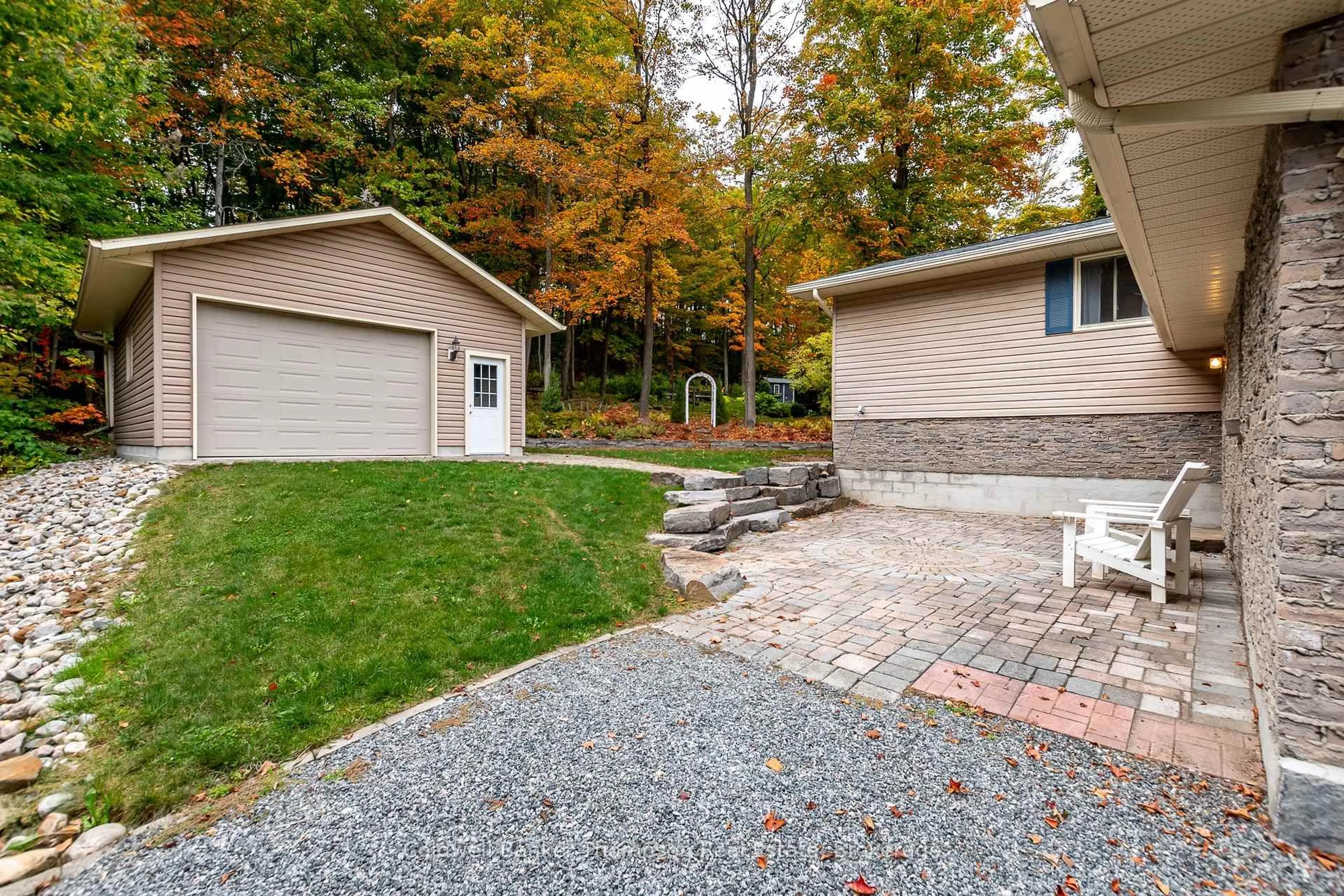 Patio, street for 244 Summit Dr, Huntsville Ontario P1H 1Y9