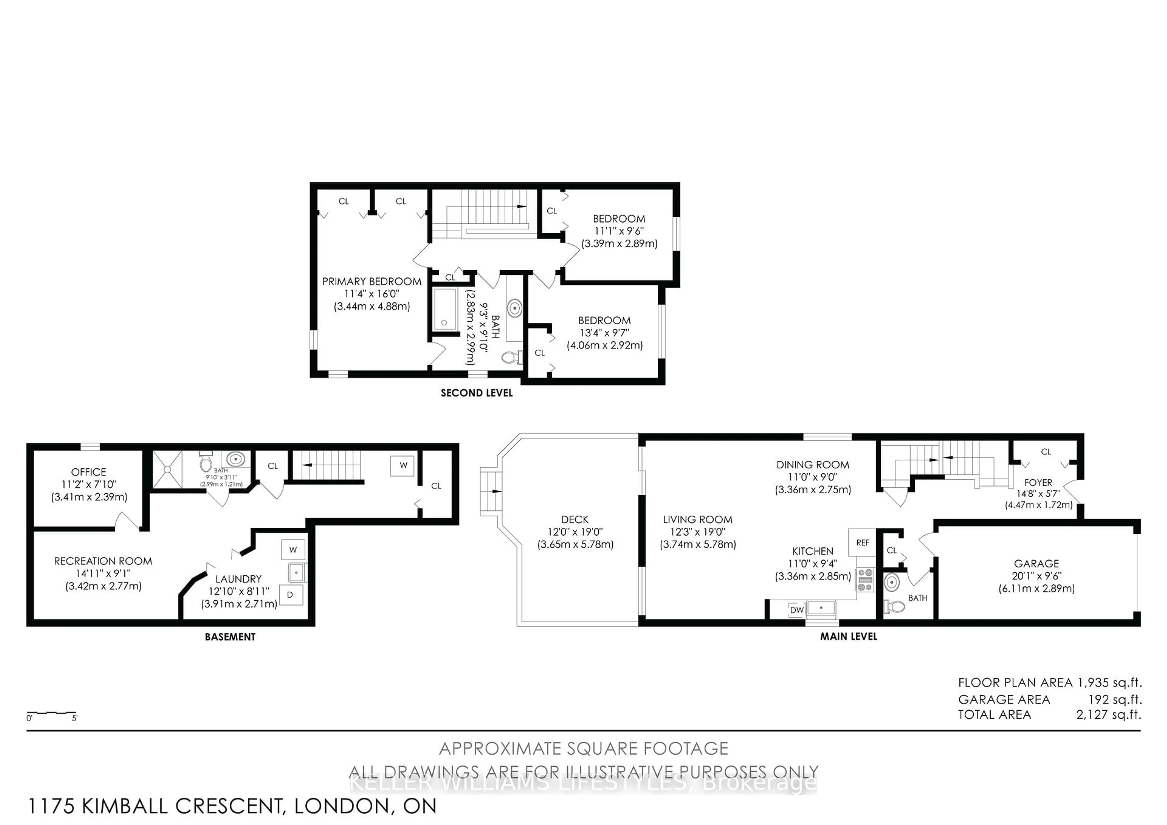 Floor plan for 1175 Kimball Cres, London North Ontario N6G 0A7