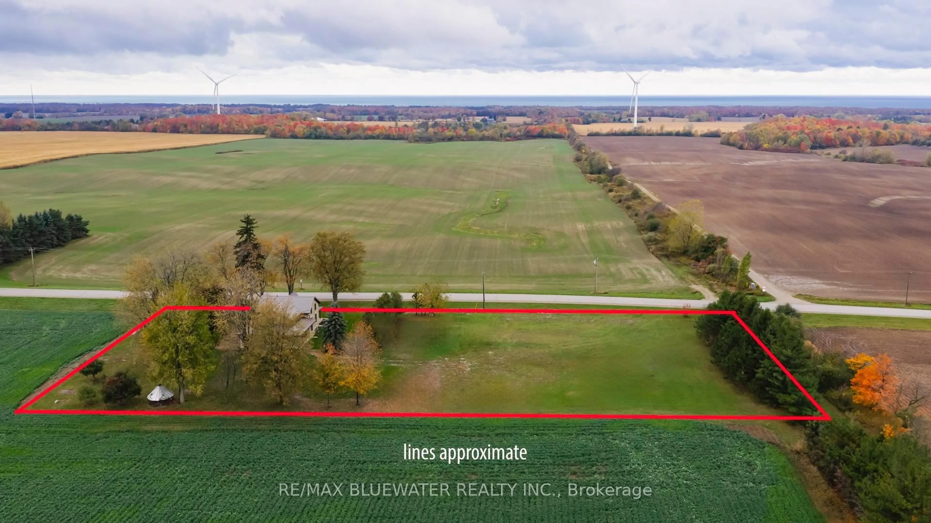 A pic from outside/outdoor area/front of a property/back of a property/a pic from drone, water/lake/river/ocean view for 75184 Goshen Line, Bluewater Ontario N0M 2R0