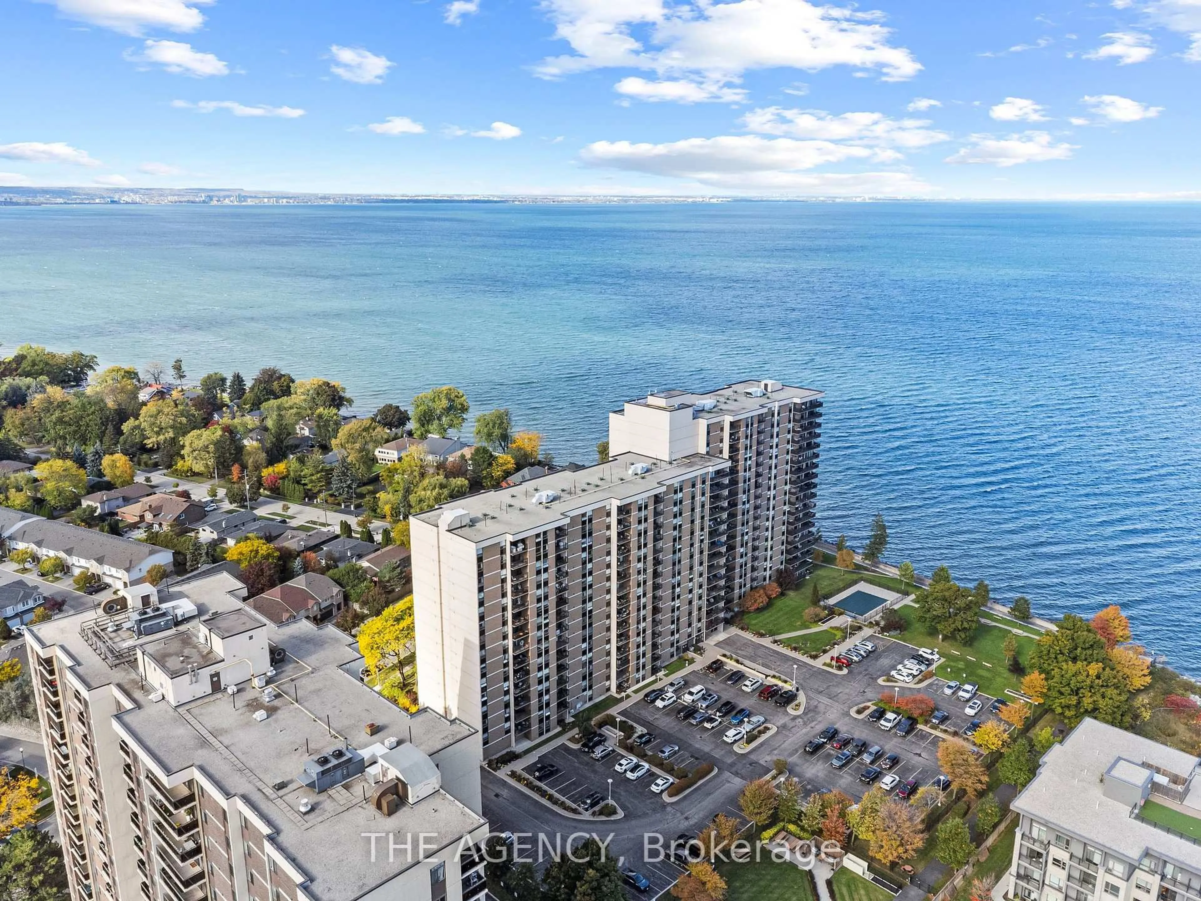 A pic from outside/outdoor area/front of a property/back of a property/a pic from drone, water/lake/river/ocean view for 500 Green Rd #1012, Hamilton Ontario L8E 3M6
