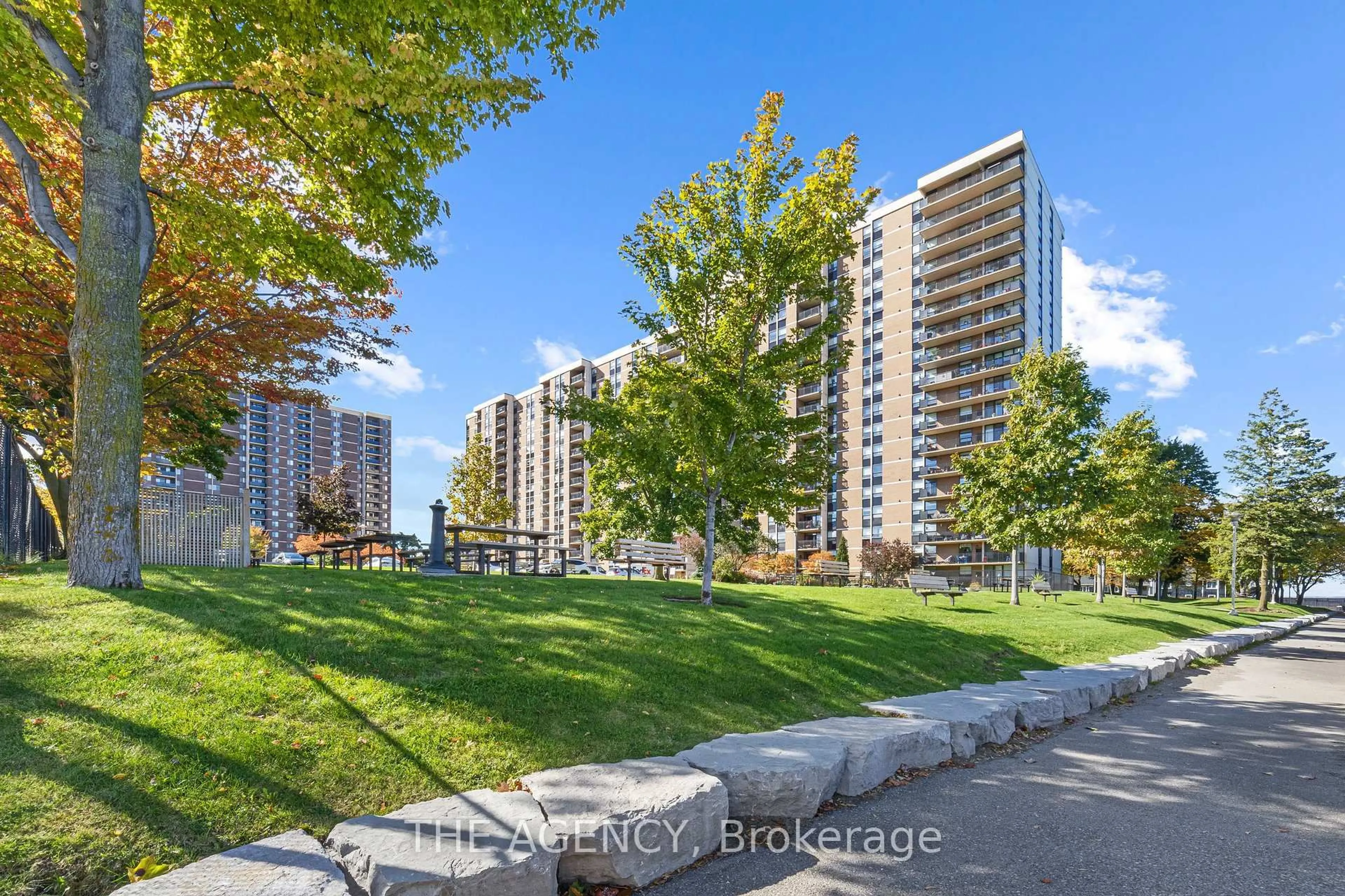 A pic from outside/outdoor area/front of a property/back of a property/a pic from drone, street for 500 Green Rd #1012, Hamilton Ontario L8E 3M6