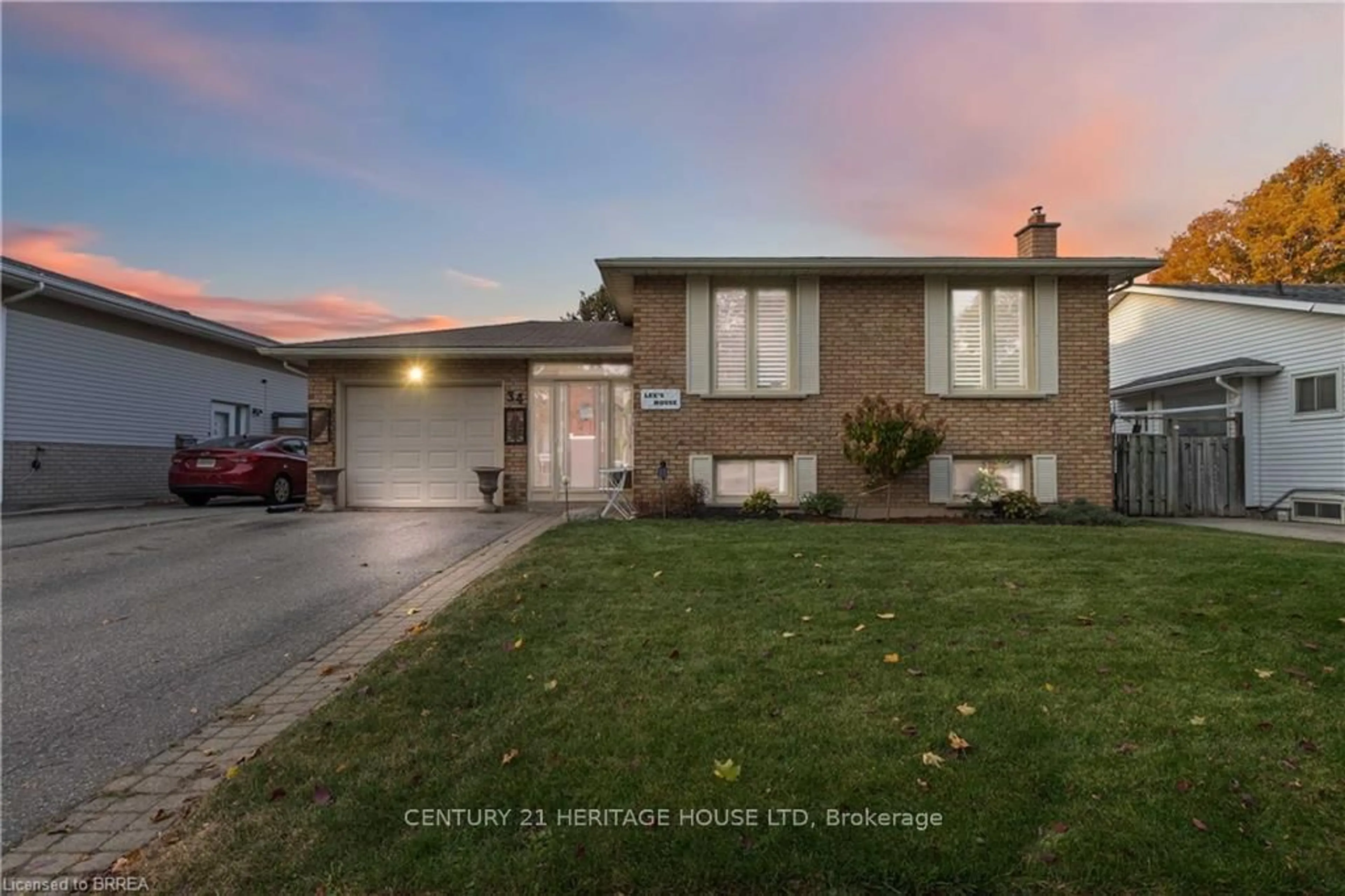 Home with brick exterior material, street for 34 SYMPATICA Acre, Brantford Ontario N3P 1G4
