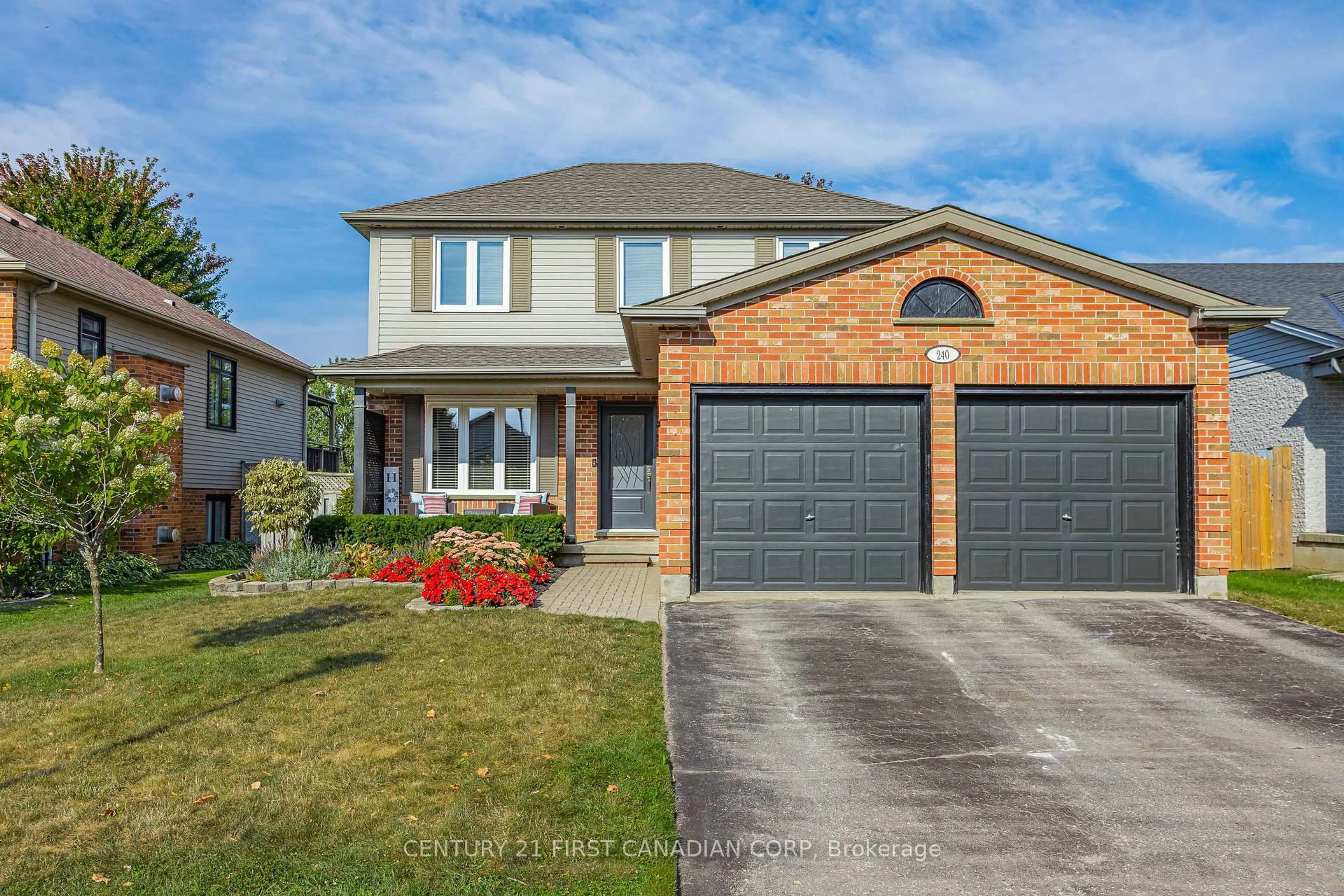 Home with brick exterior material, street for 240 Ellerslie Rd, London South Ontario N6M 1B6