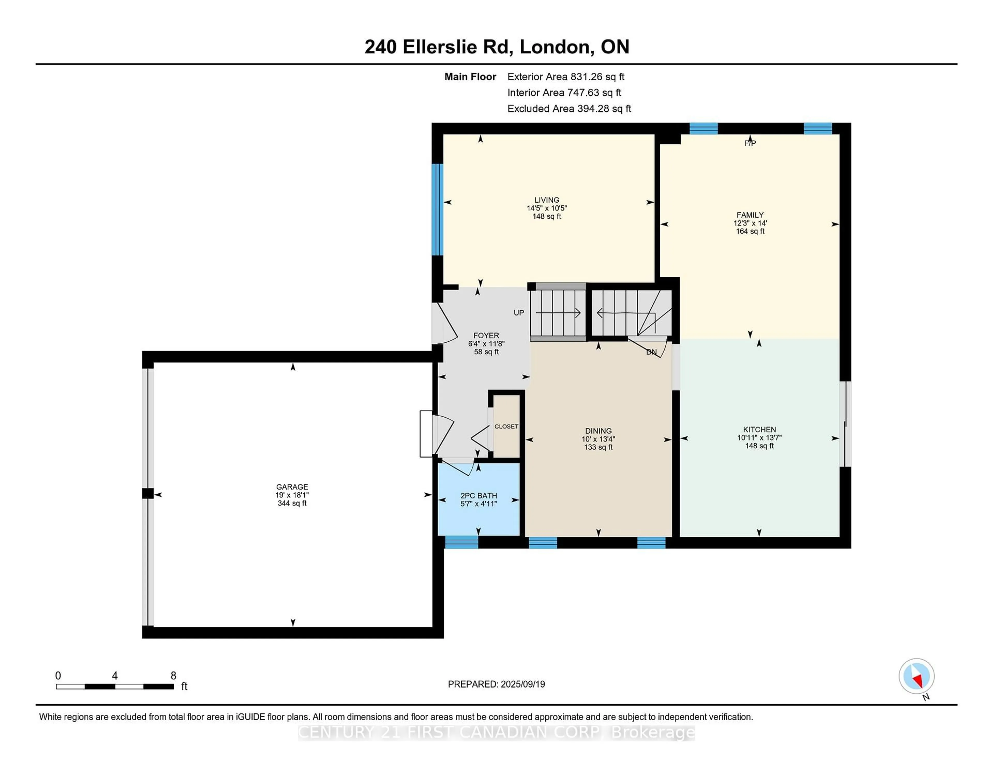 Floor plan for 240 Ellerslie Rd, London South Ontario N6M 1B6
