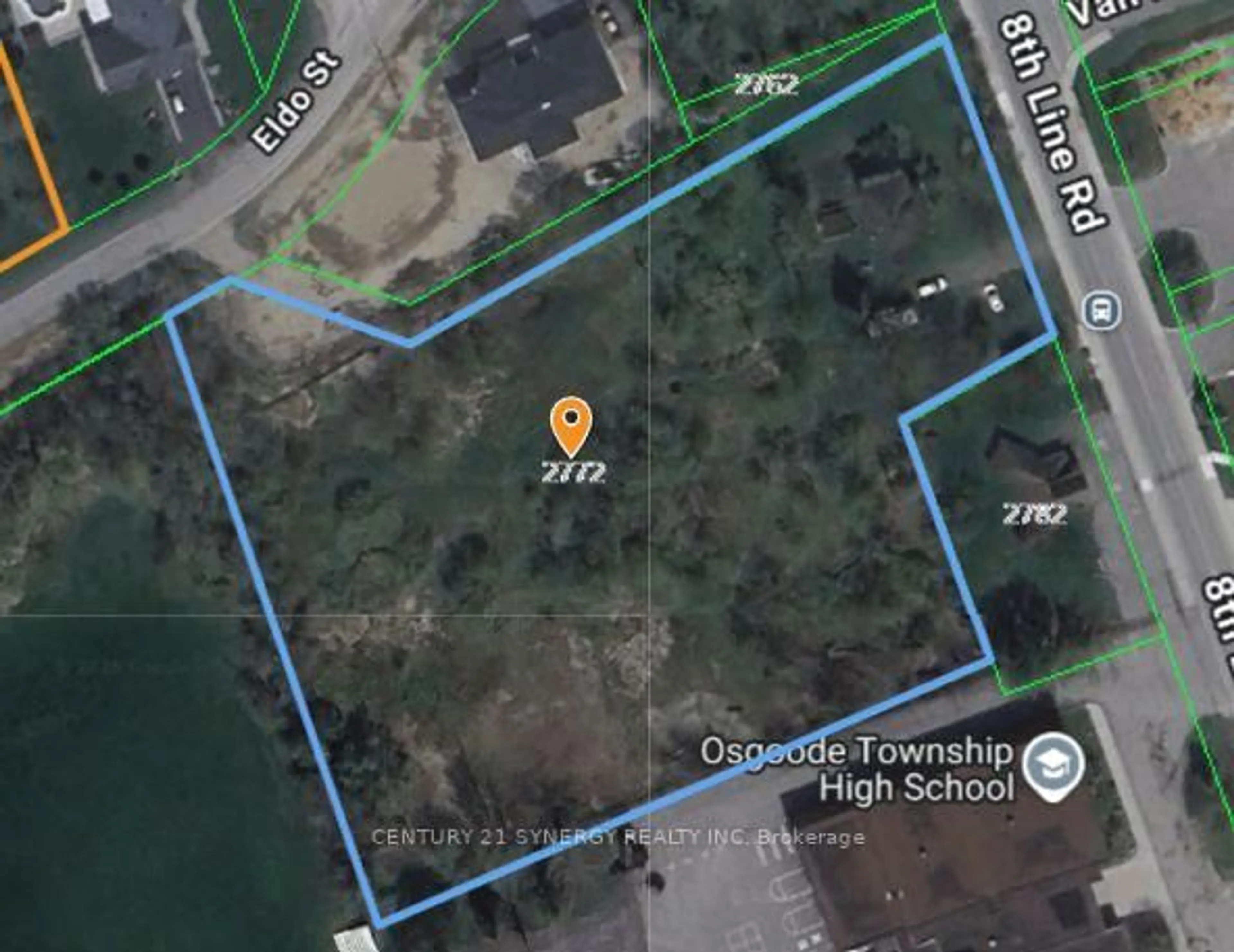 Picture of a map for 2772 8th Line Rd, Metcalfe Ontario K0A 2P0