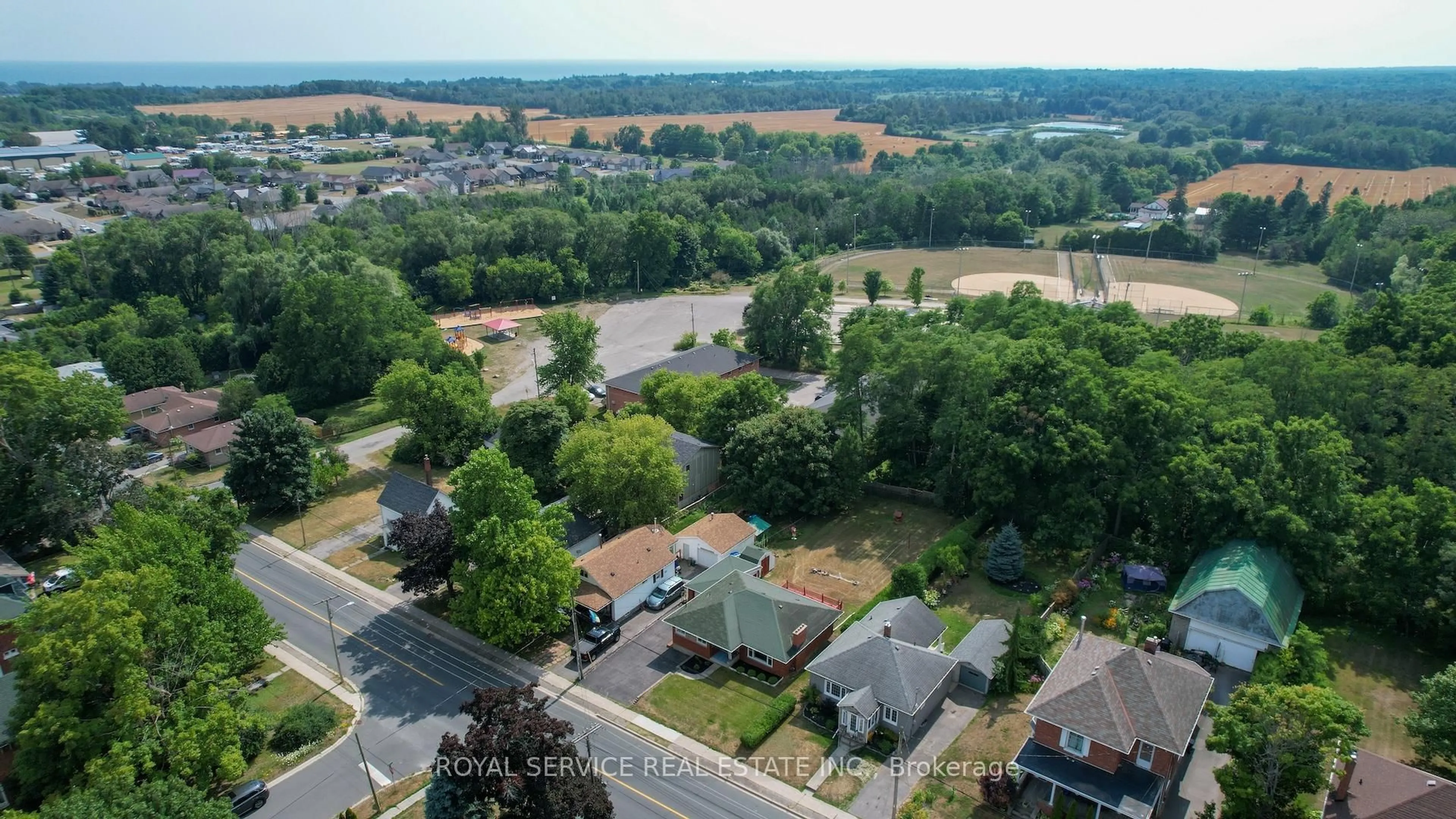 A pic from outside/outdoor area/front of a property/back of a property/a pic from drone, unknown for 24 Division St, Cramahe Ontario K0K 1S0