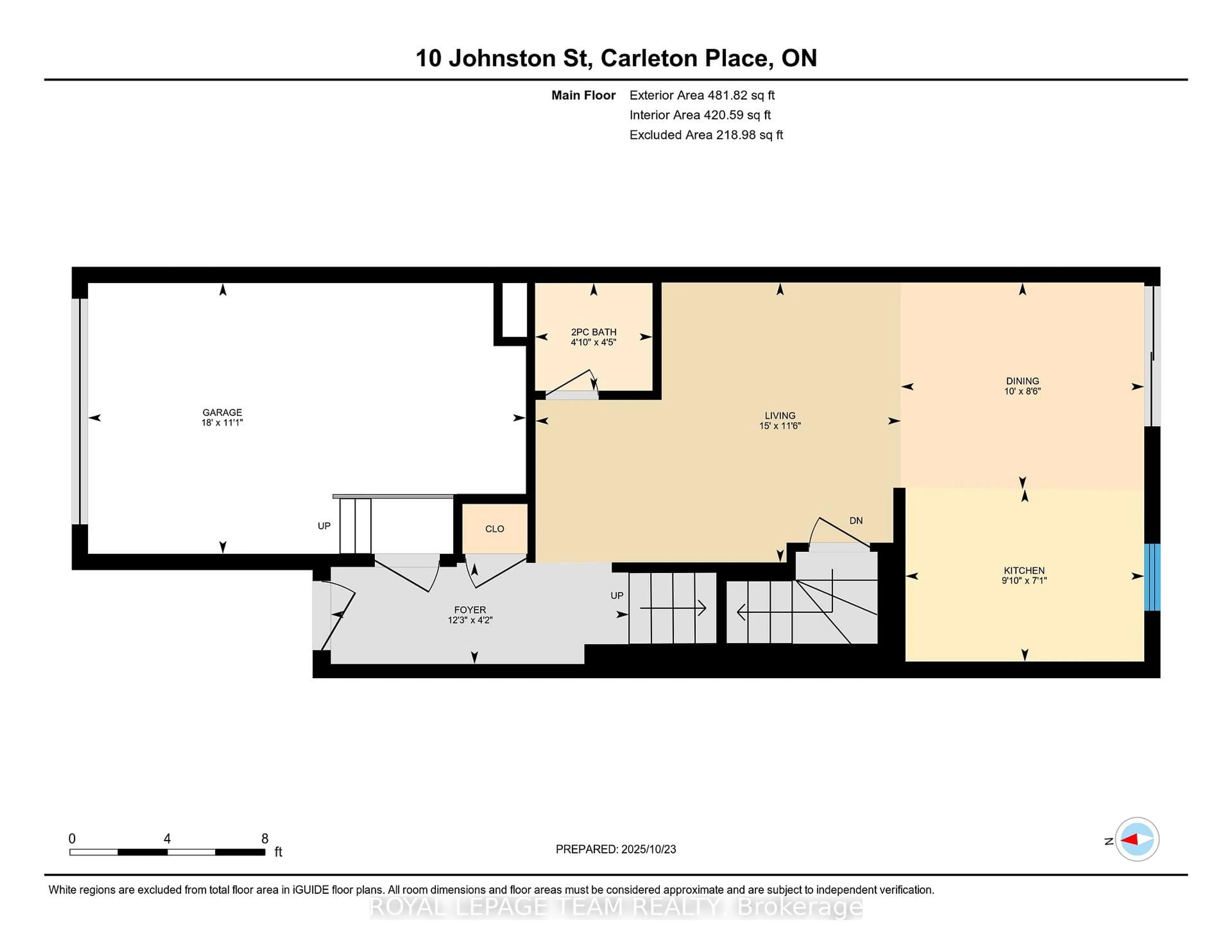 Floor plan for 10 Johnston St, Carleton Place Ontario K7C 4S3