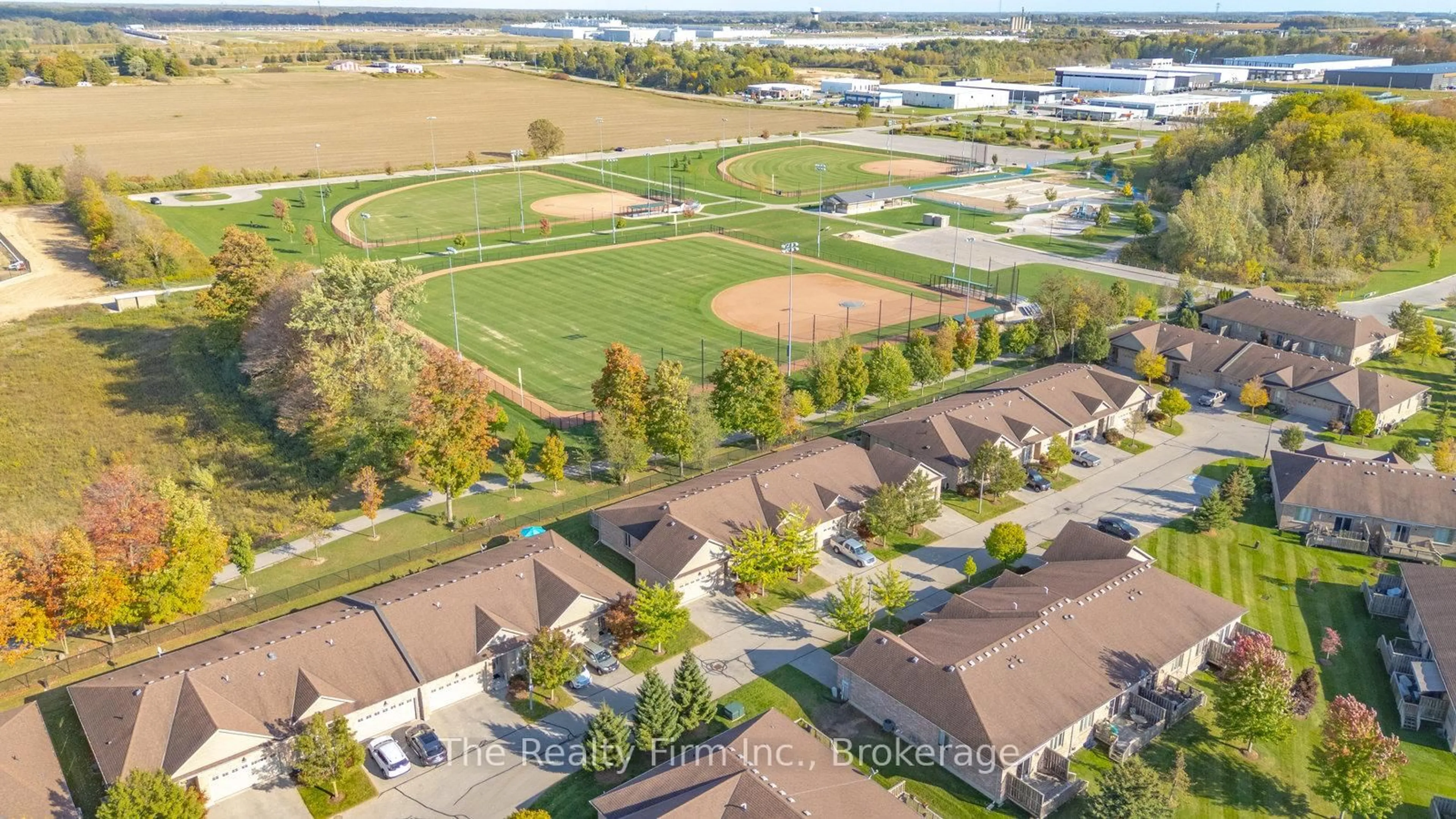 A pic from outside/outdoor area/front of a property/back of a property/a pic from drone, water/lake/river/ocean view for 540 Spitfire St #20, Woodstock Ontario N4T 0C2