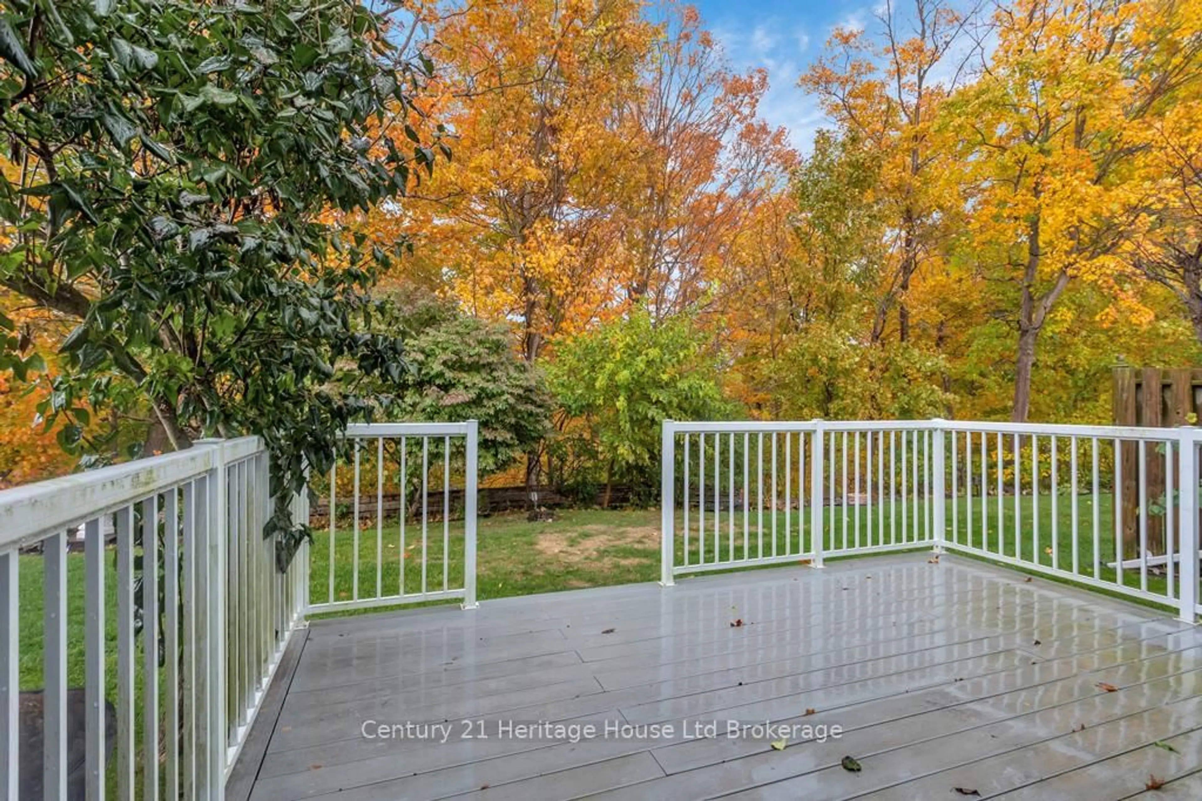 Patio, forest/trees view for 29 Jackson Crt, Tillsonburg Ontario N4G 5R3