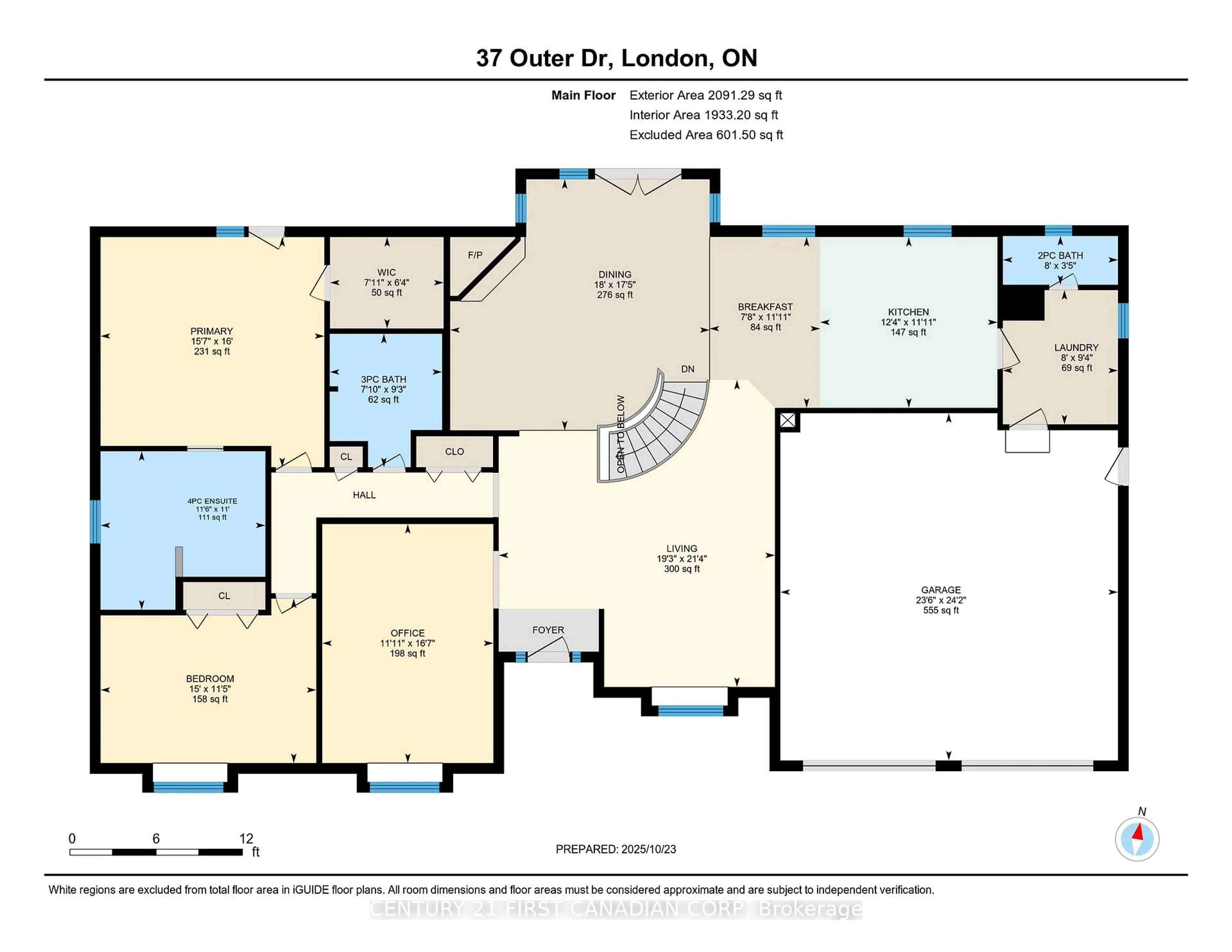 Floor plan for 37 Outer Dr, London South Ontario N6P 1E1