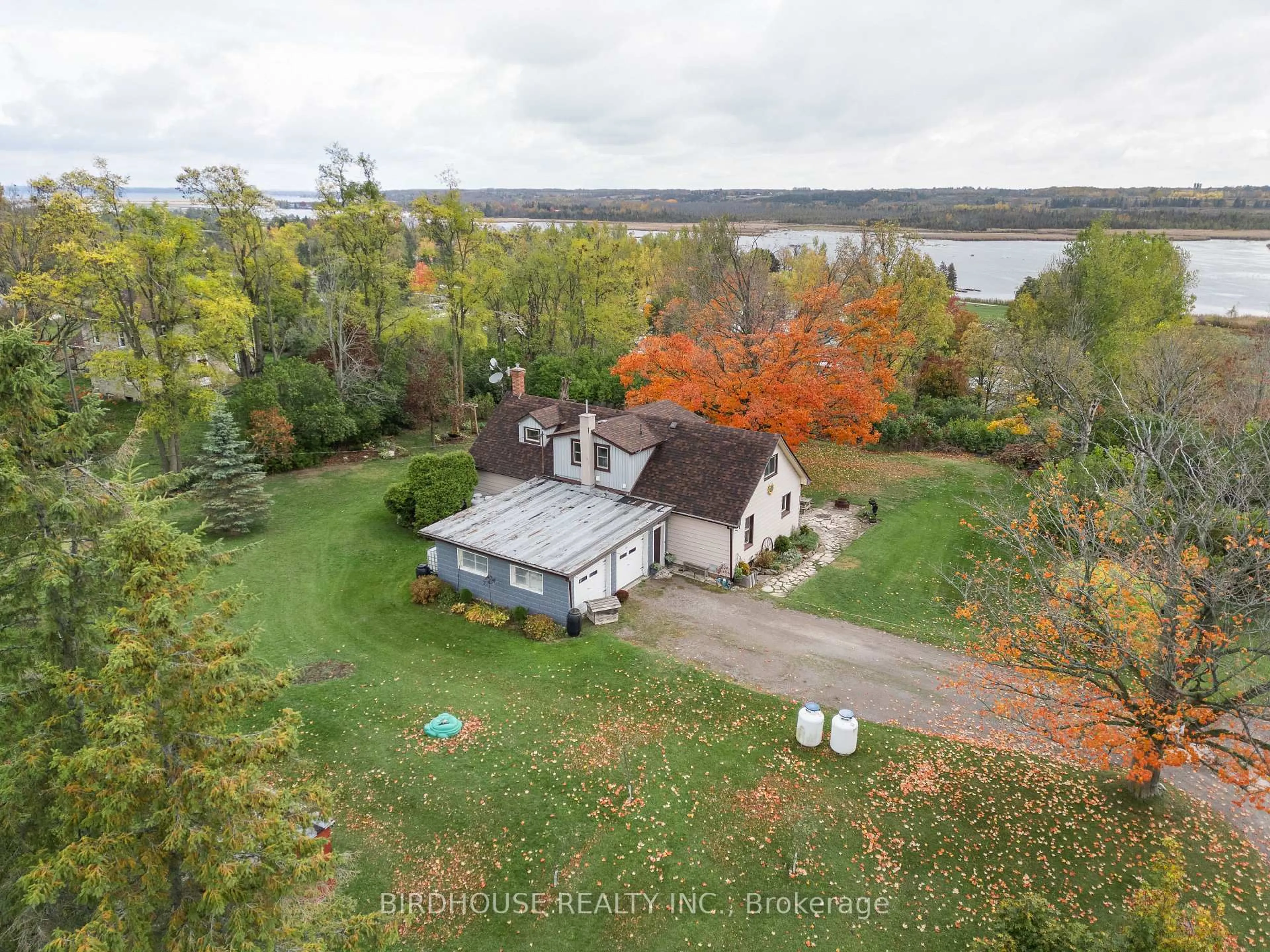 A pic from outside/outdoor area/front of a property/back of a property/a pic from drone, water/lake/river/ocean view for 101 Maple Lane Dr, Kawartha Lakes Ontario K9V 4R1
