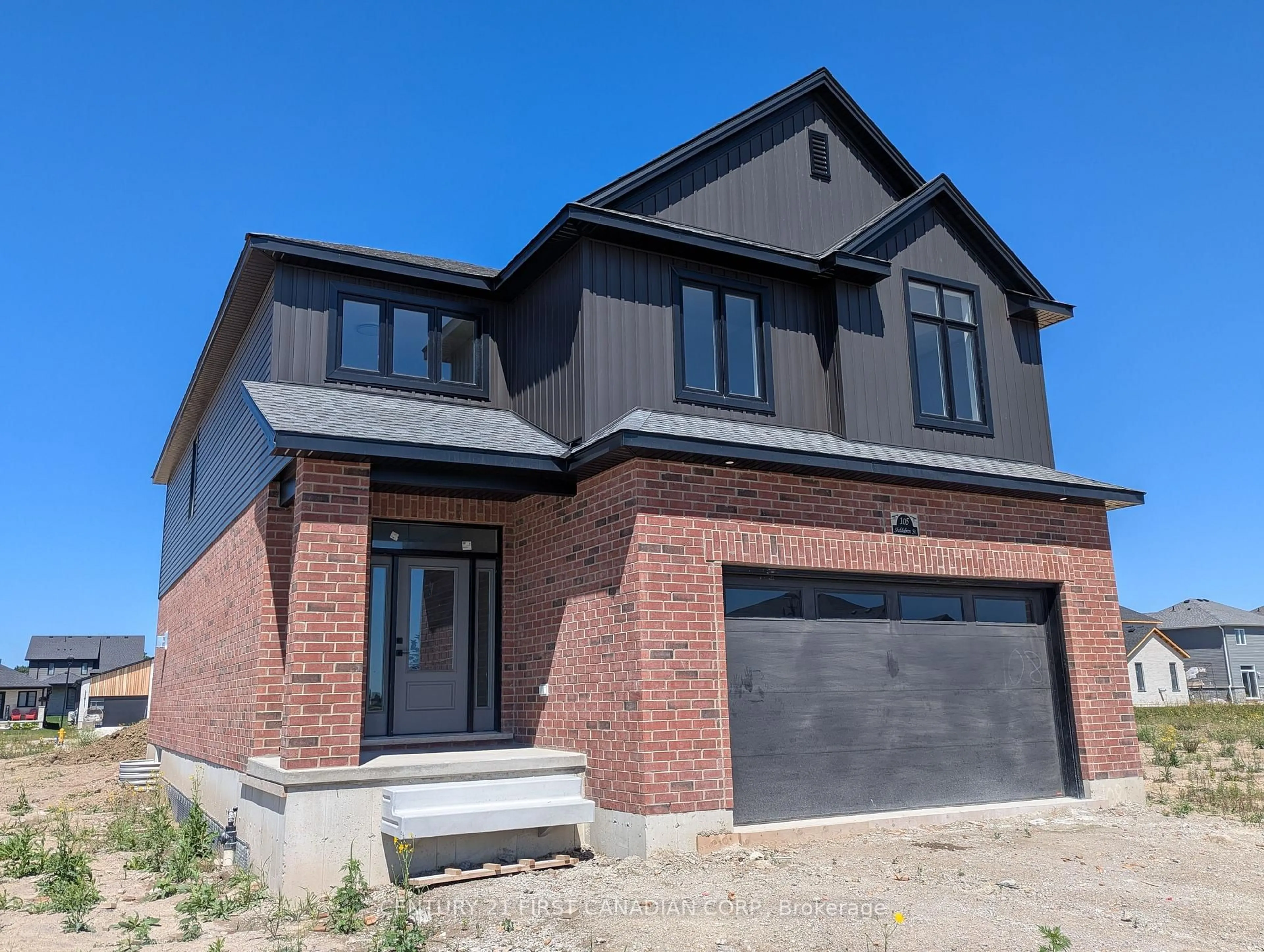 Home with brick exterior material, street for 105 Sheldabren St, North Middlesex Ontario N0M 1A0