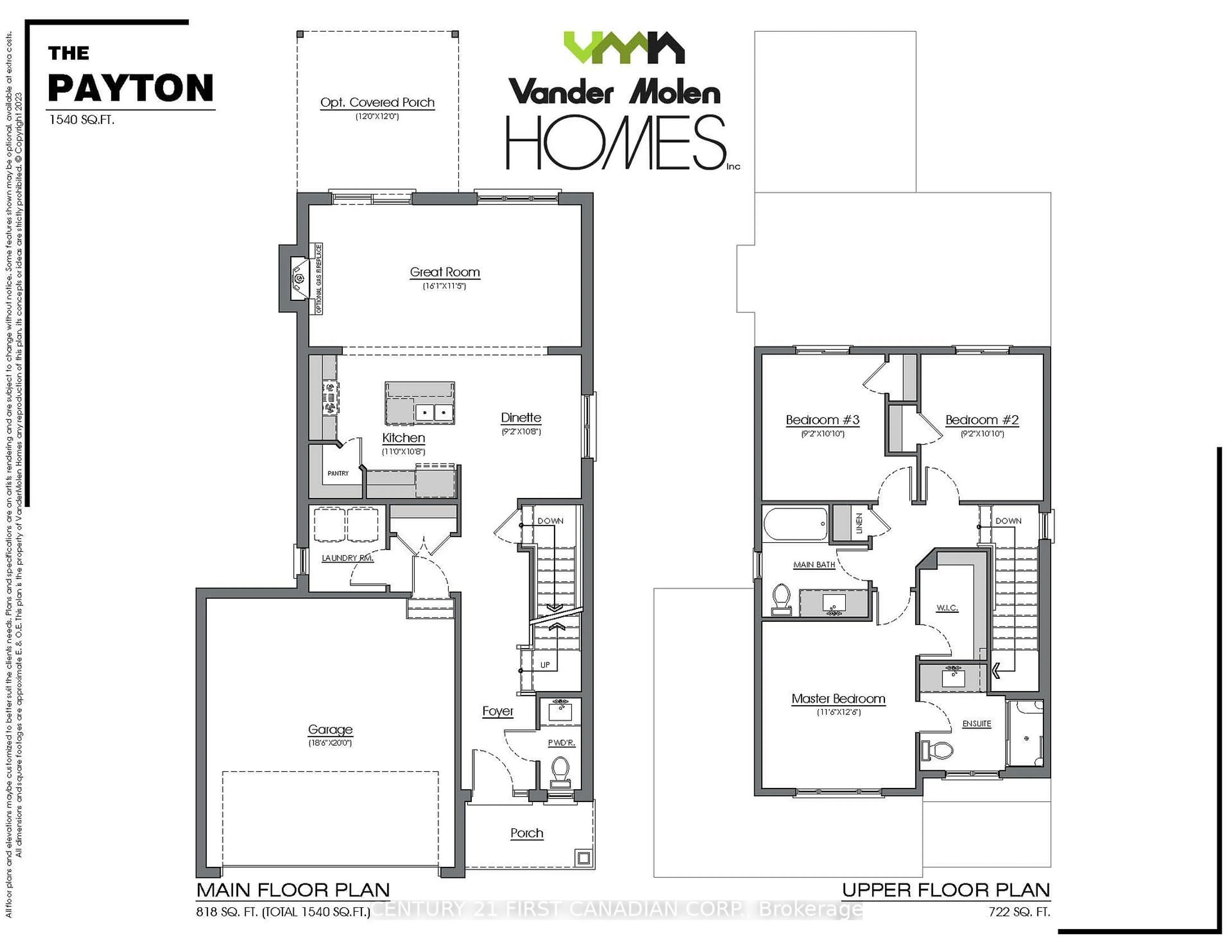 Floor plan for 9 Postma Cres, North Middlesex Ontario N0M 1A0