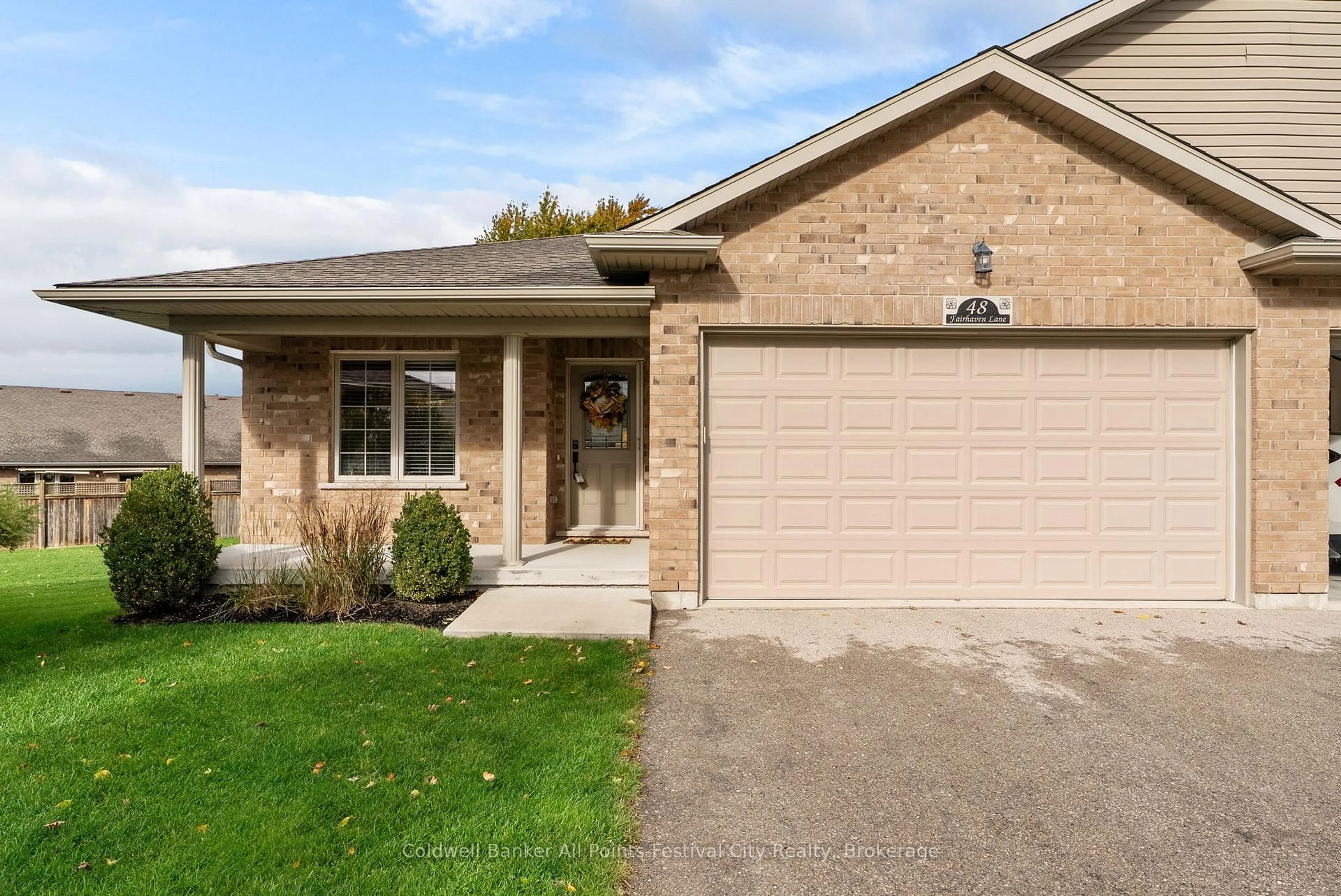 Home with brick exterior material, street for 48 Fairhaven Lane #38, Goderich Ontario N7A 0A5