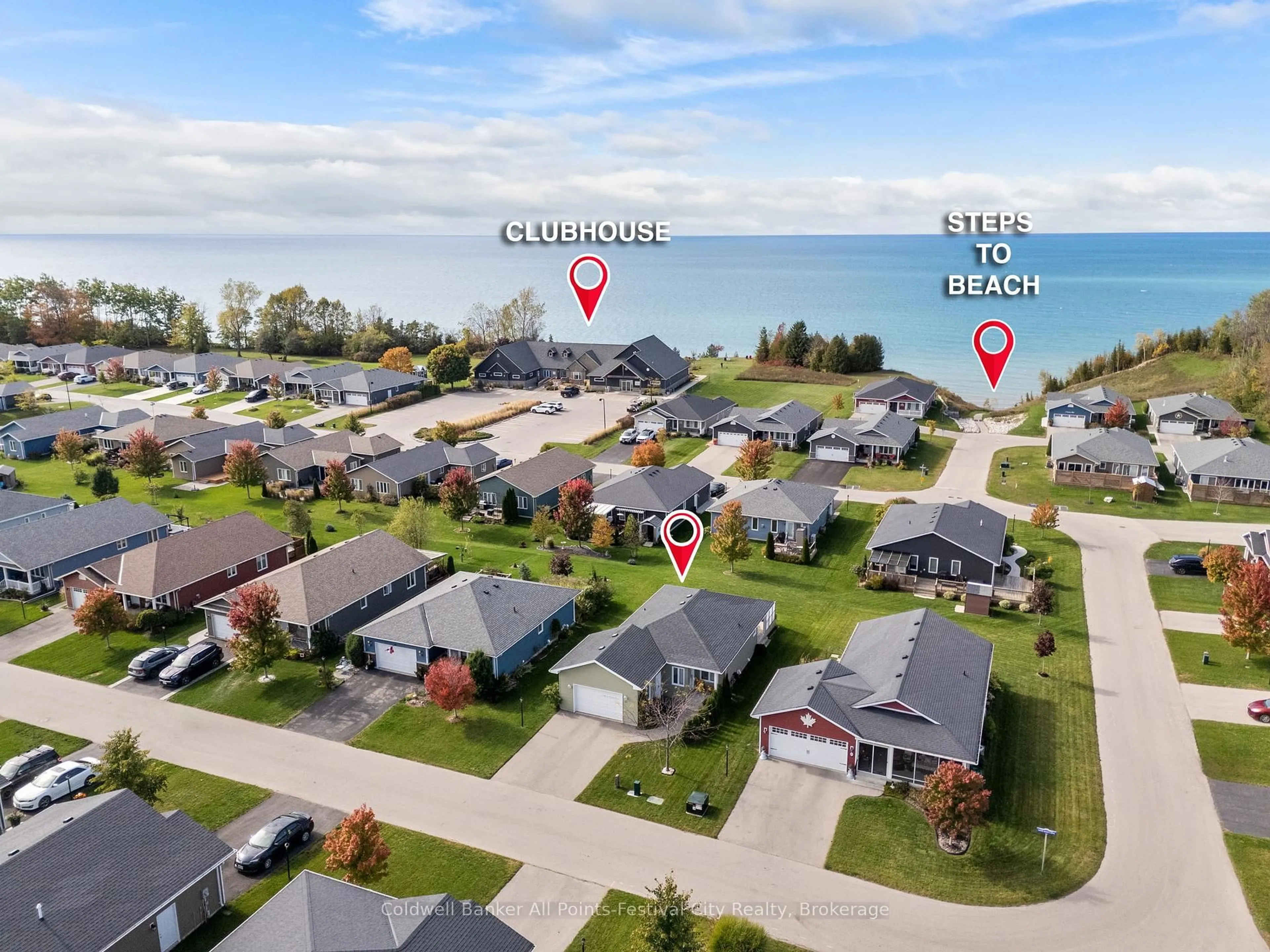 A pic from outside/outdoor area/front of a property/back of a property/a pic from drone, water/lake/river/ocean view for 17 Huron Heights Dr, Ashfield-Colborne-Wawanosh Ontario N7A 0B1