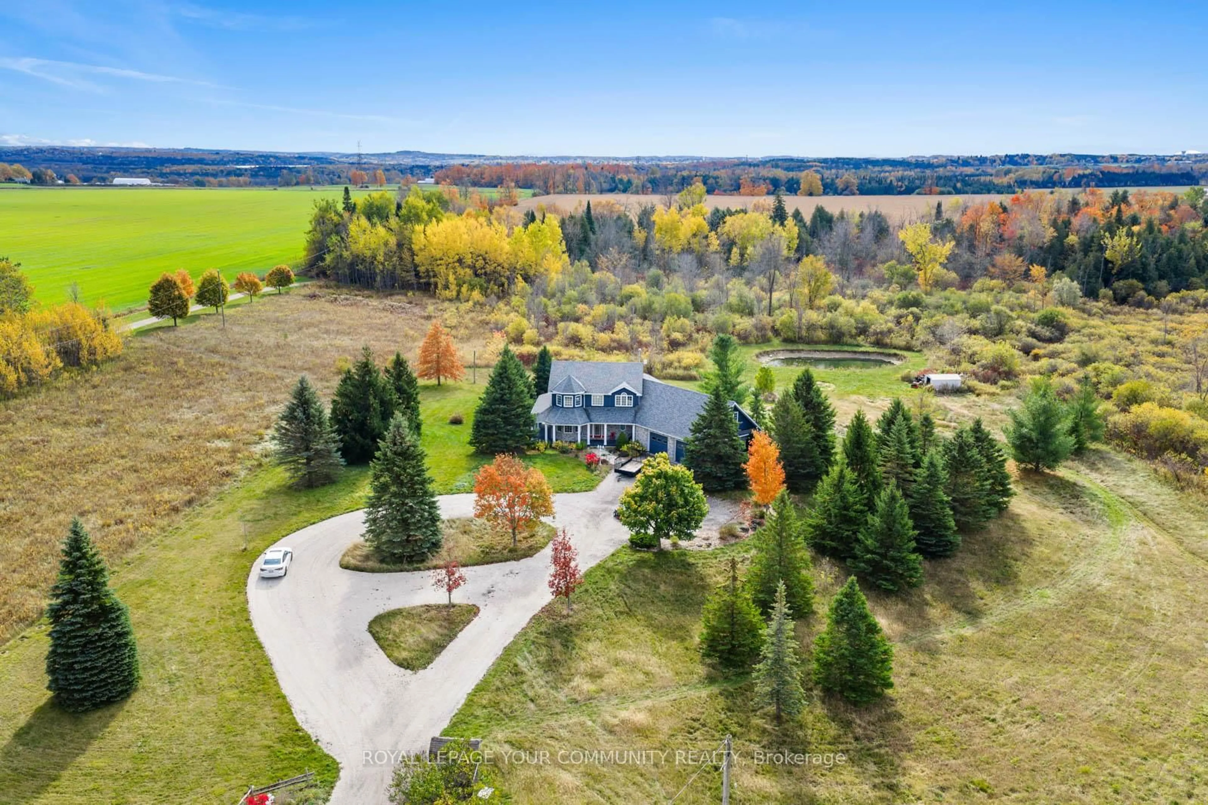 A pic from outside/outdoor area/front of a property/back of a property/a pic from drone, unknown for 286194 county Rd, Mono Ontario L9W 6P6
