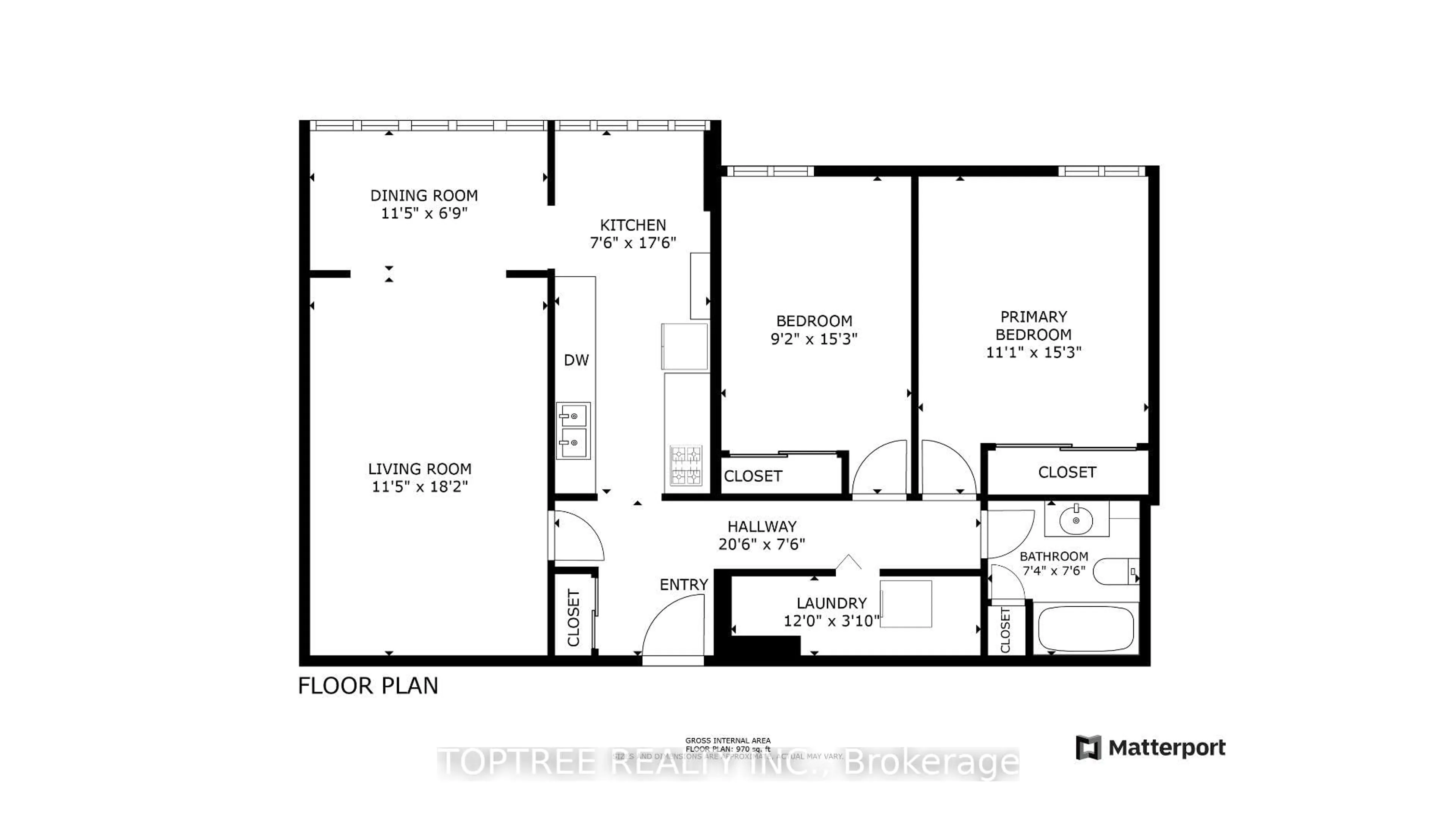Floor plan for 1600 Adelaide St #610, London North Ontario N5X 3H6