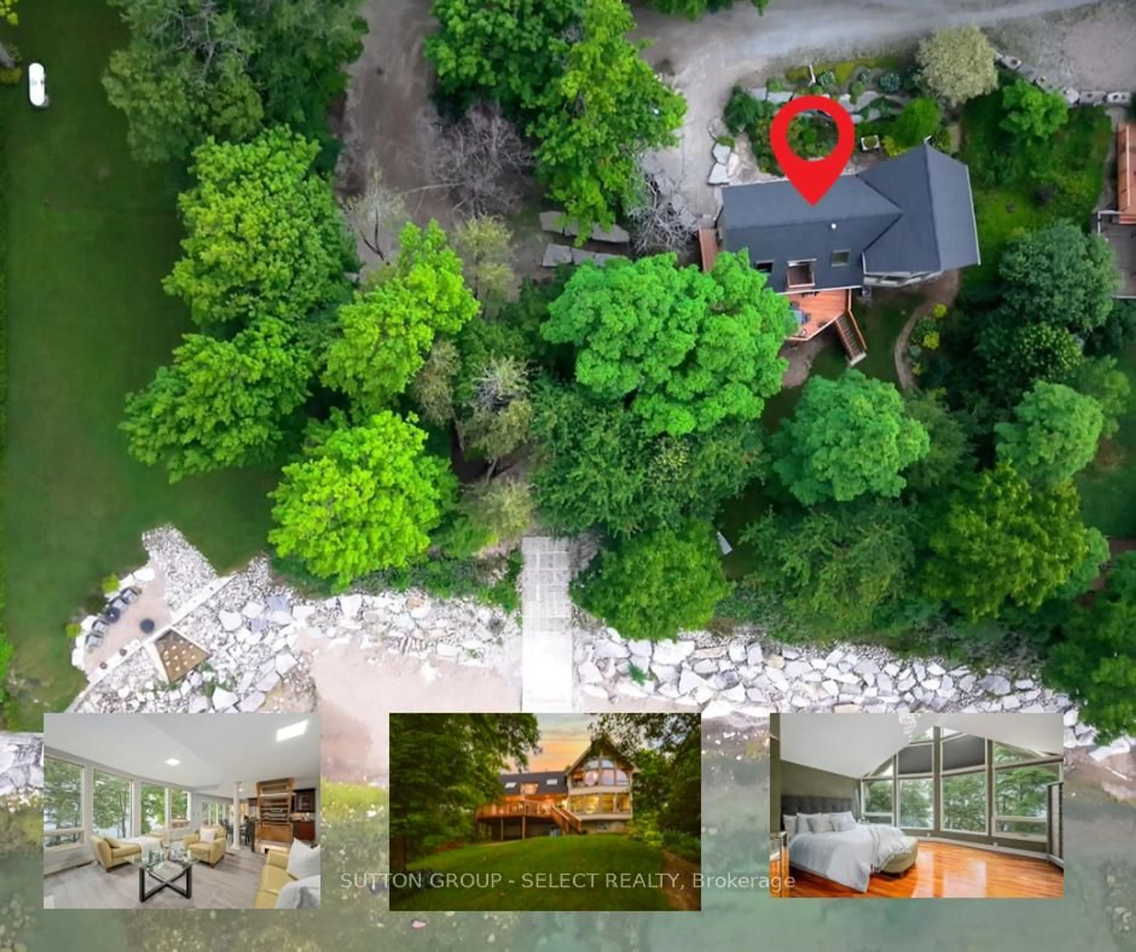 A pic from outside/outdoor area/front of a property/back of a property/a pic from drone, forest/trees view for 5284 Cliff Rd, Lambton Shores Ontario N0N 1J7
