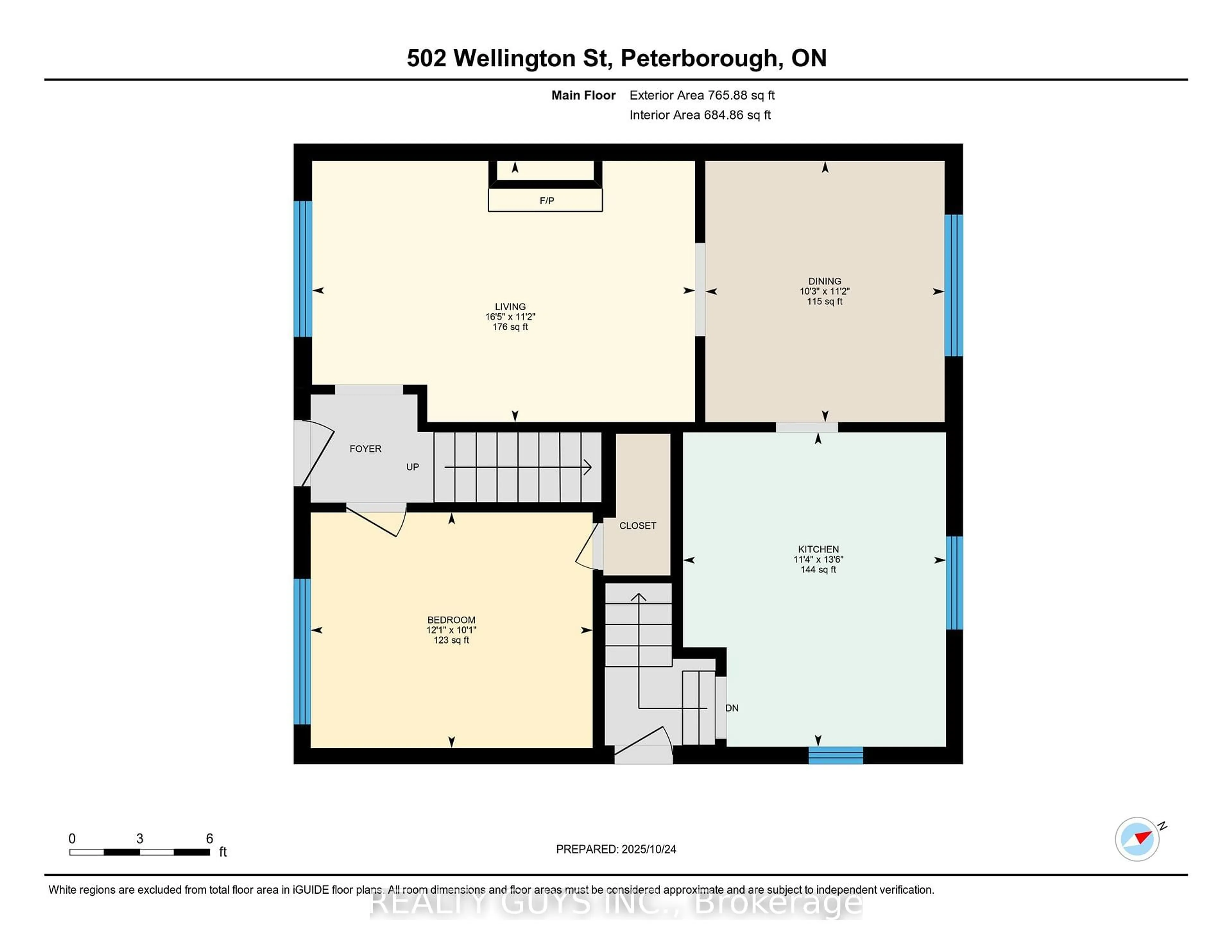 Floor plan for 502 Wellington St, Peterborough Ontario K9H 5C5