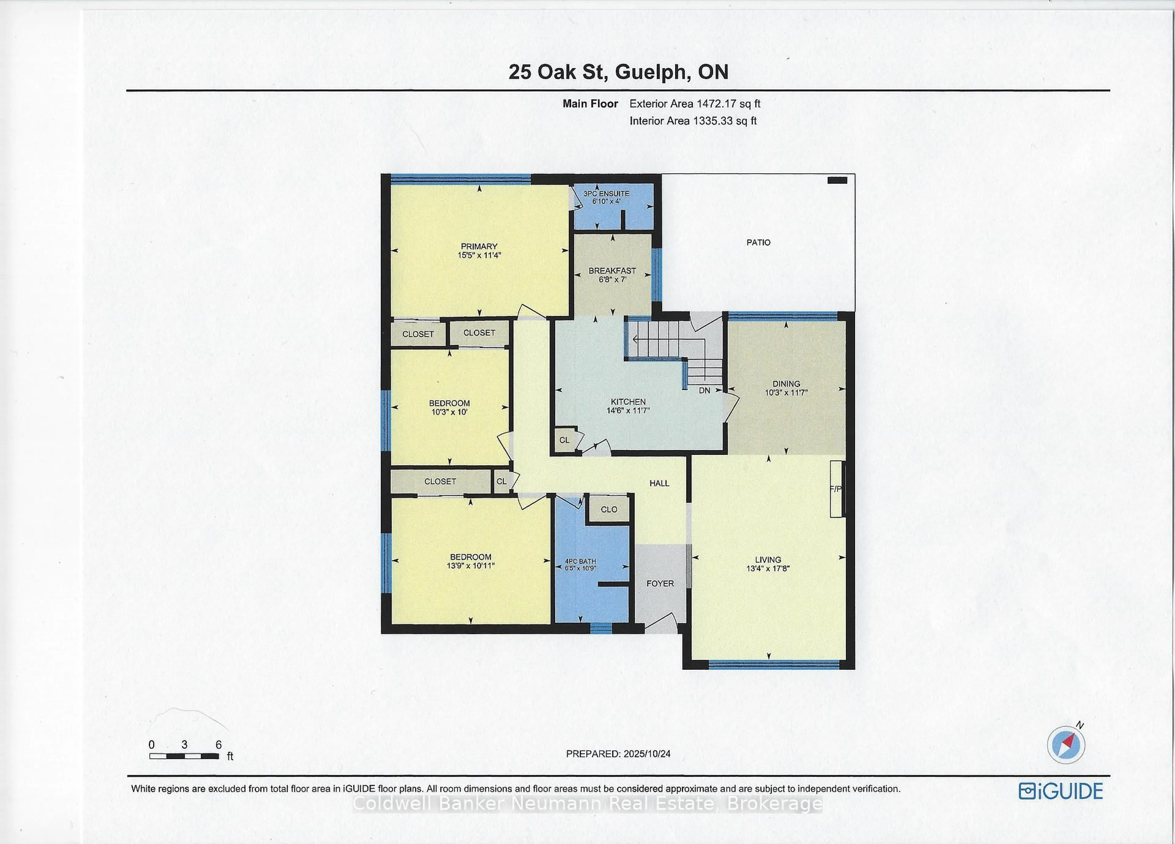Floor plan for 25 Oak St, Guelph Ontario N1G 2N1
