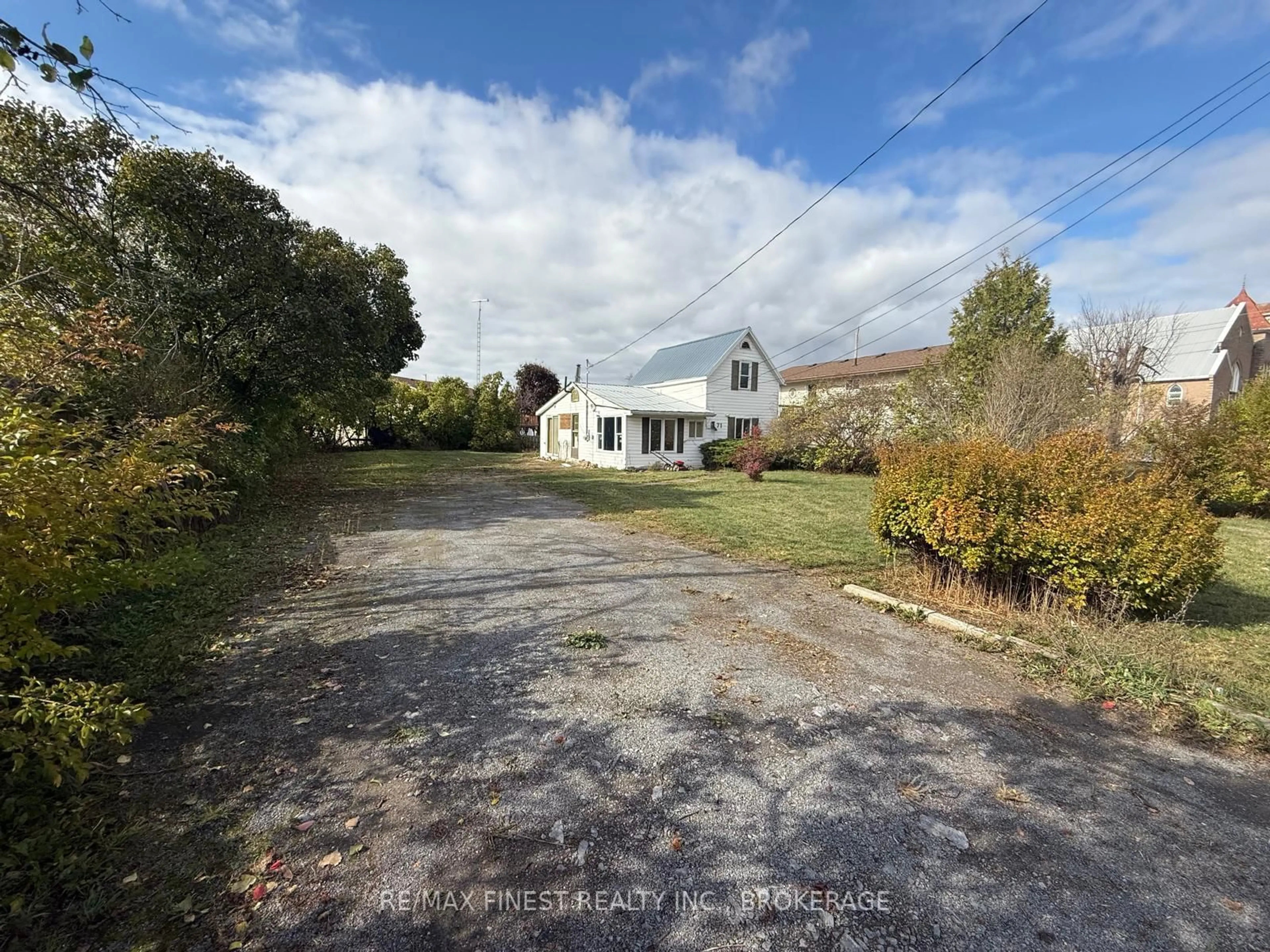 A pic from outside/outdoor area/front of a property/back of a property/a pic from drone, unknown for 71 Factory St, Bissett Creek Ontario K0H 2H0