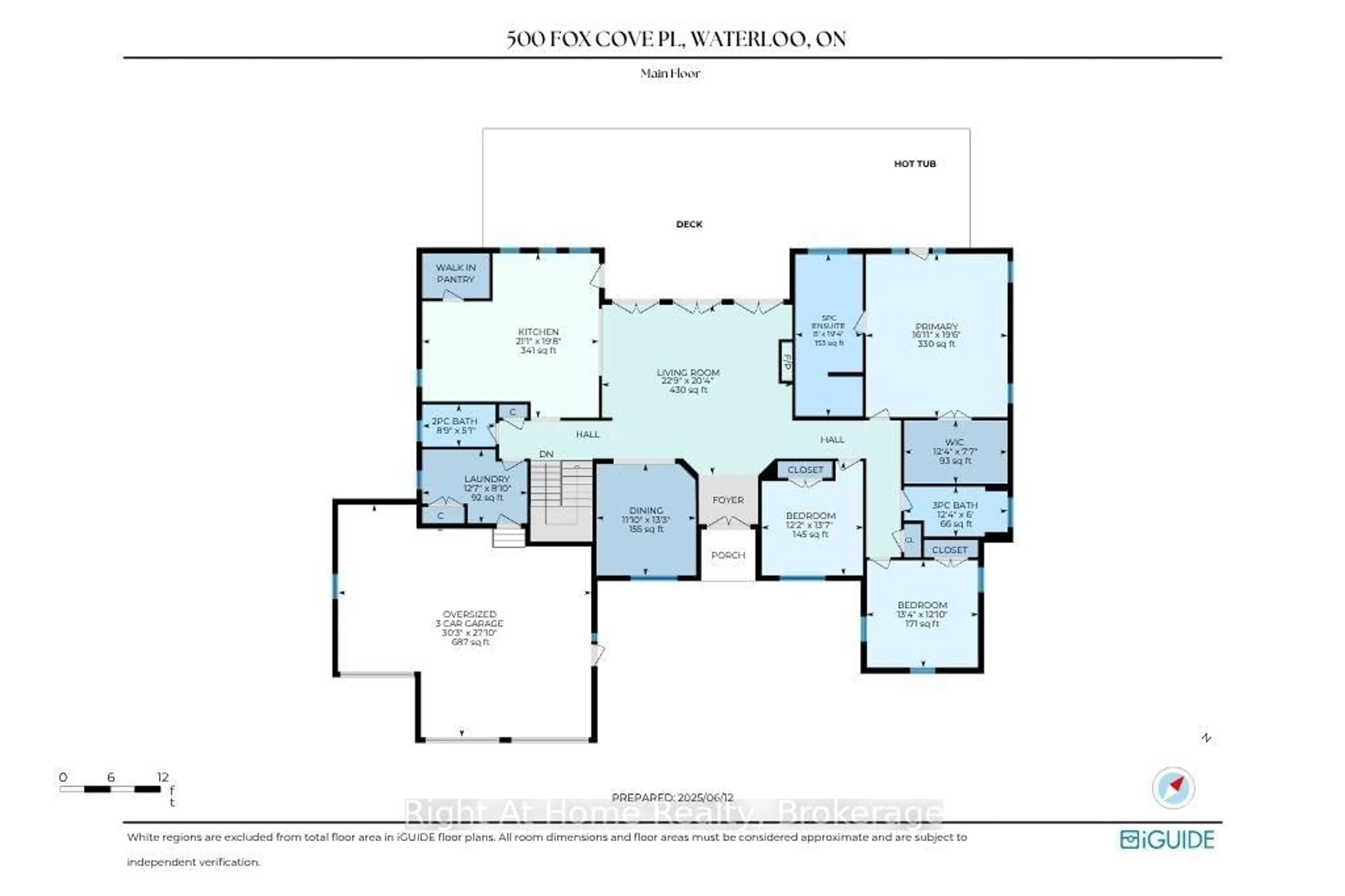Floor plan for 500 Fox Cove Pl, Waterloo Ontario N2K 4A7