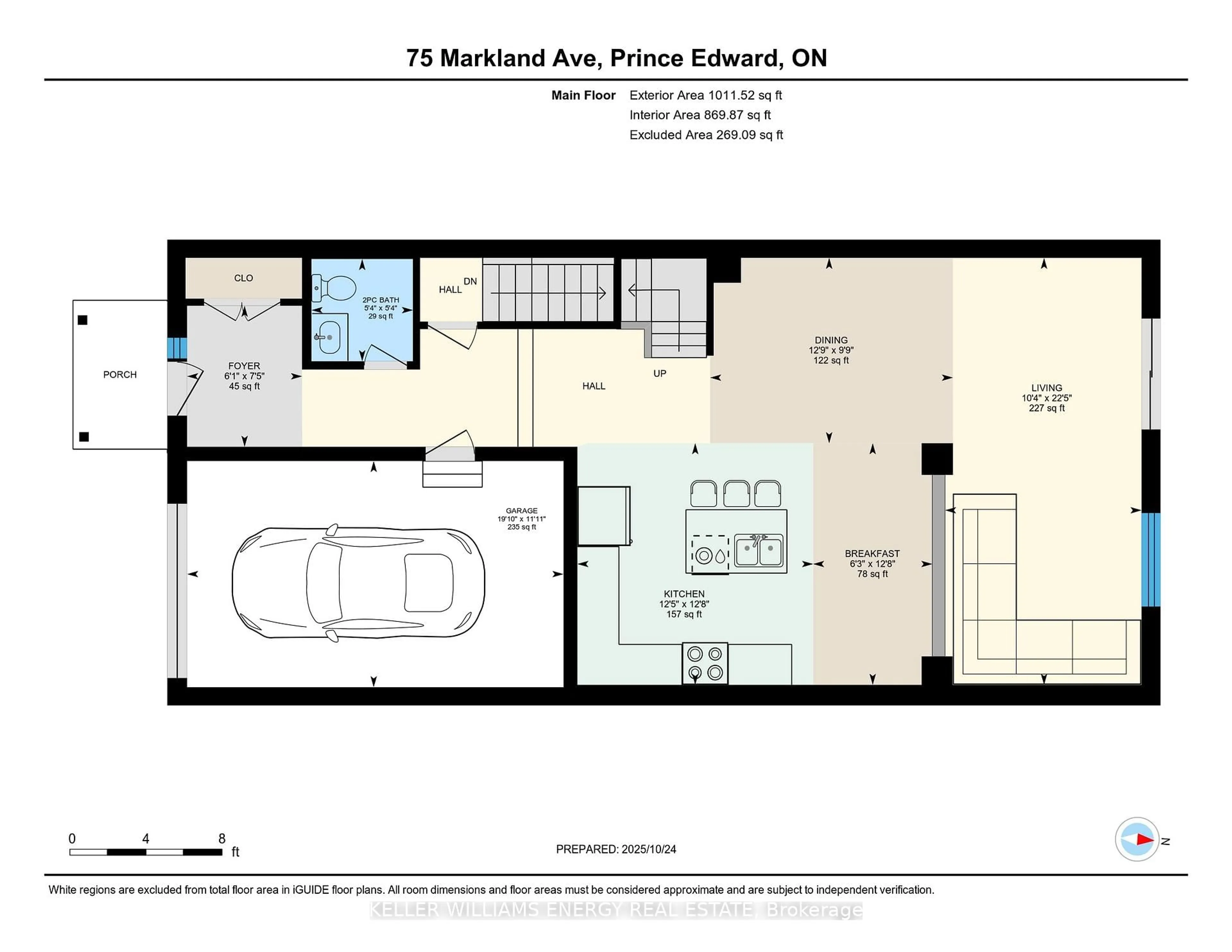 Floor plan for 75 Markland Ave, Prince Edward County Ontario K0K 2T0