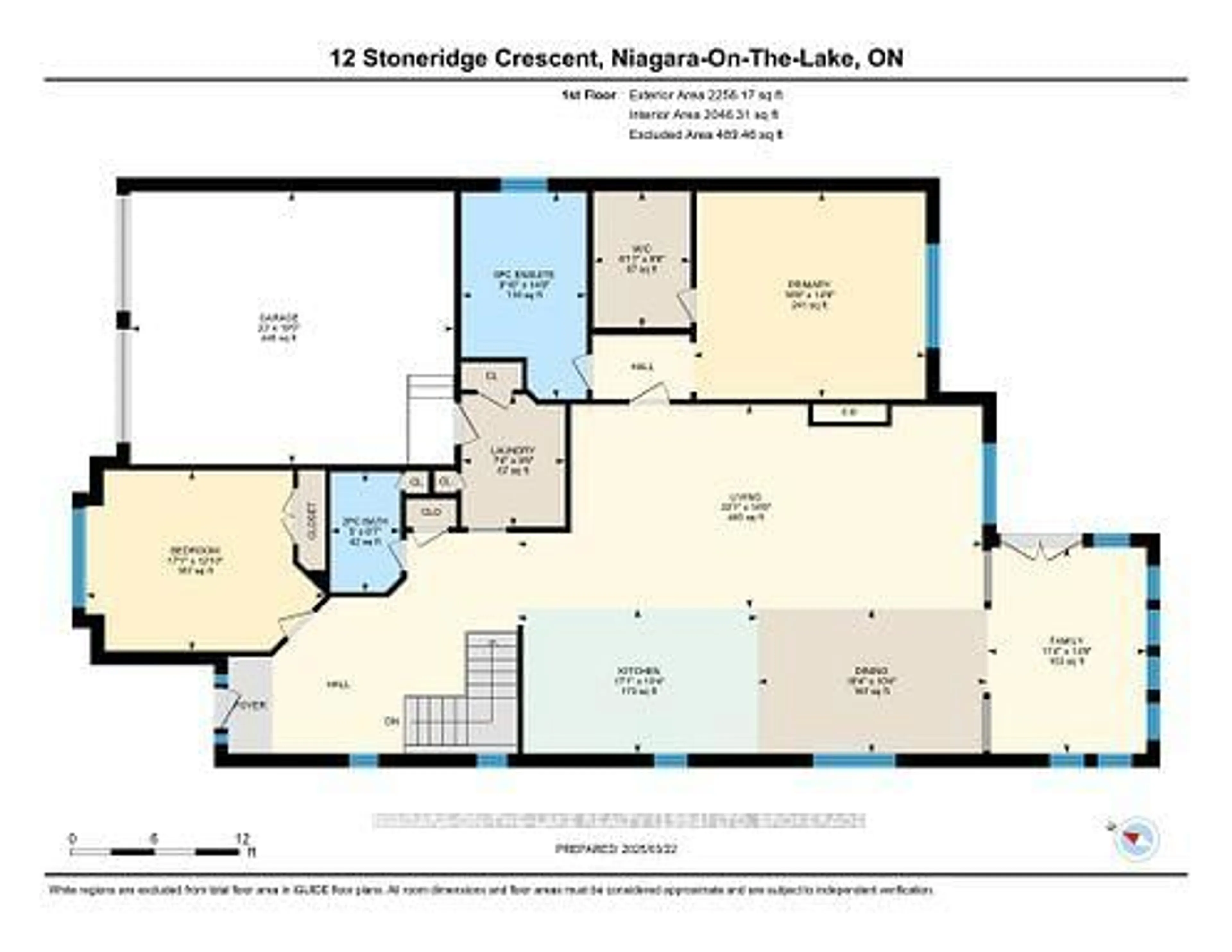 Floor plan for 12 Stoneridge Cres, Niagara-on-the-Lake Ontario L0S 1J1