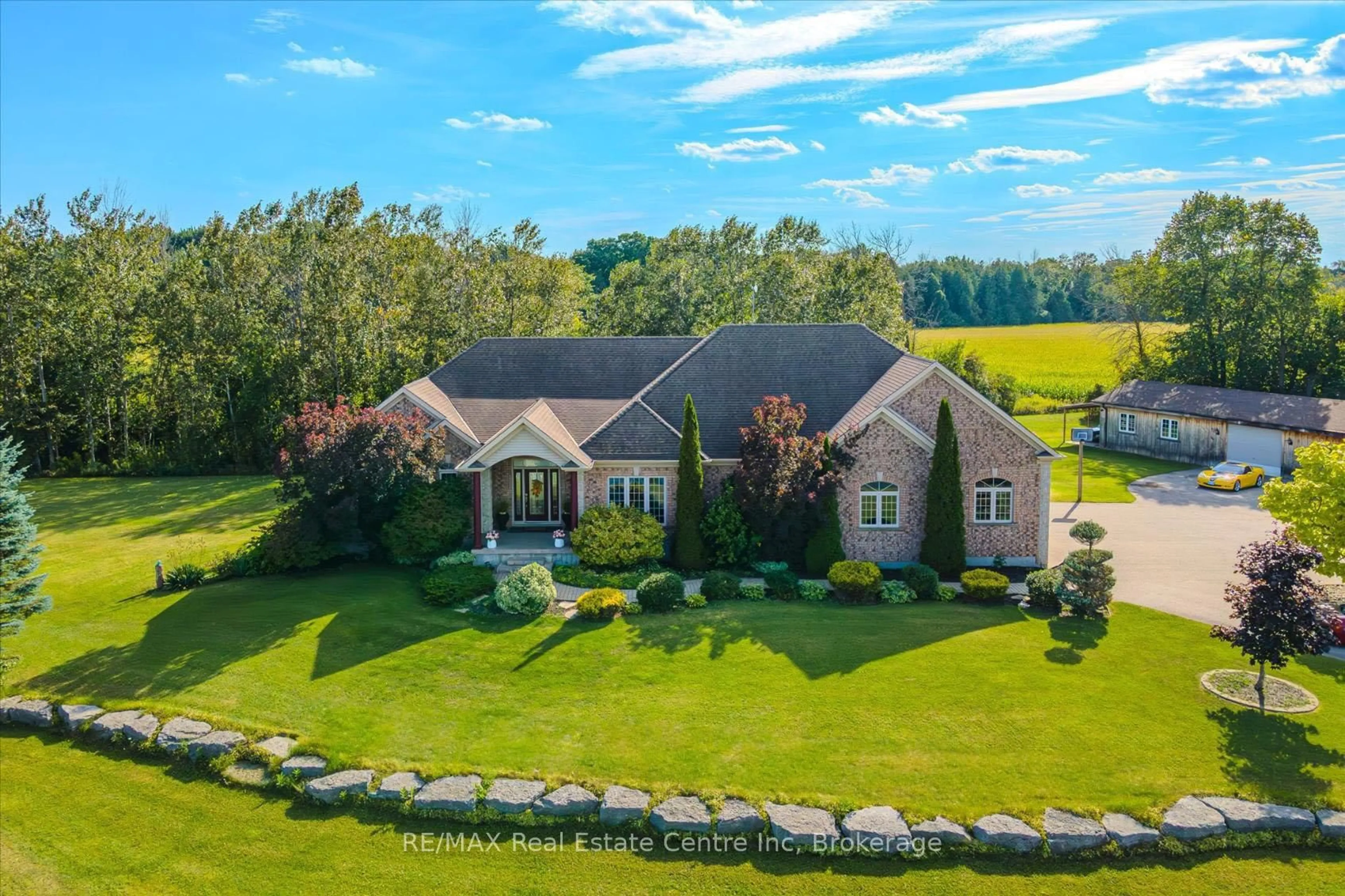 A pic from outside/outdoor area/front of a property/back of a property/a pic from drone, water/lake/river/ocean view for 5946 WELLINGTON RD 86 Rd, Woolwich Ontario N0B 2V0