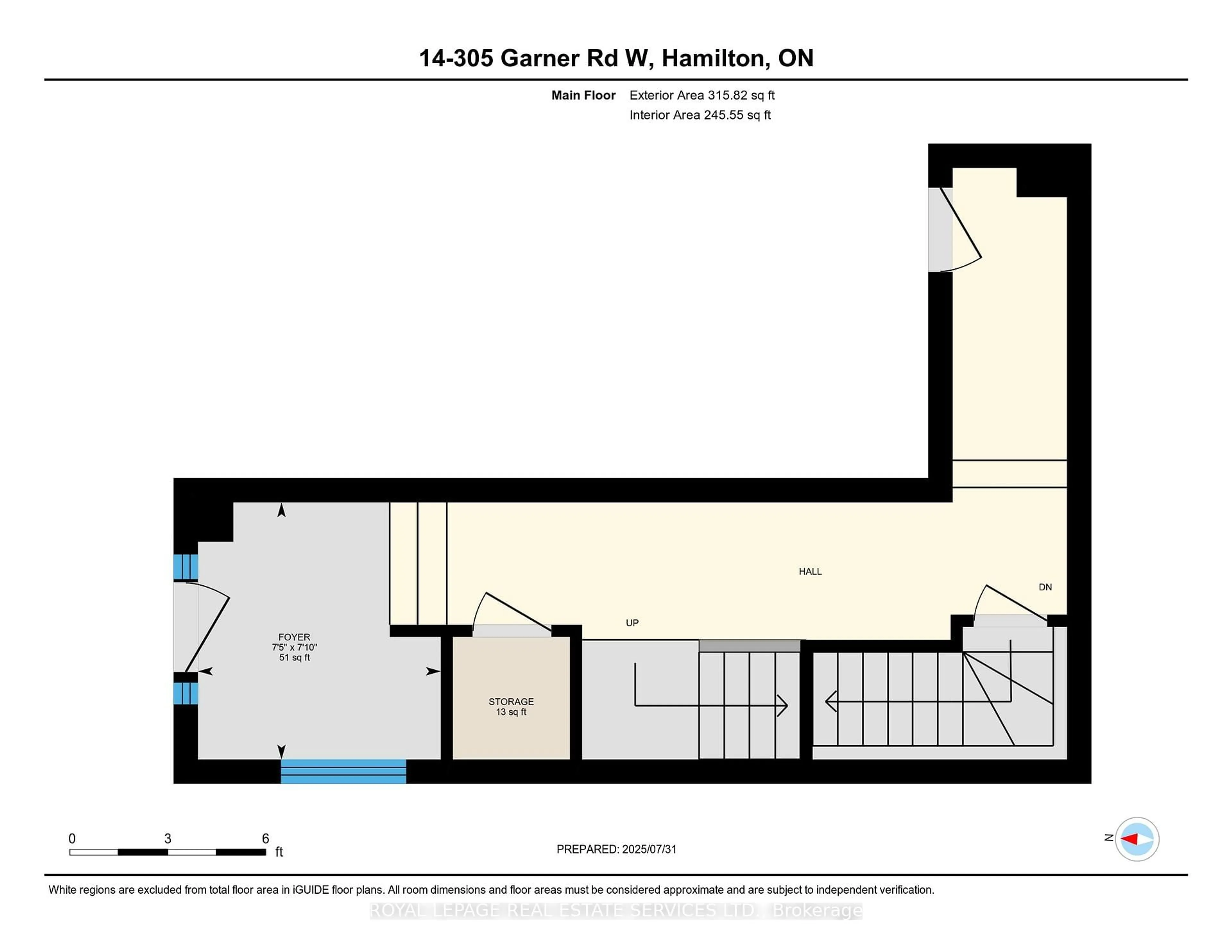 Floor plan for 305 Garner Rd #14, Hamilton Ontario L9G 3K9