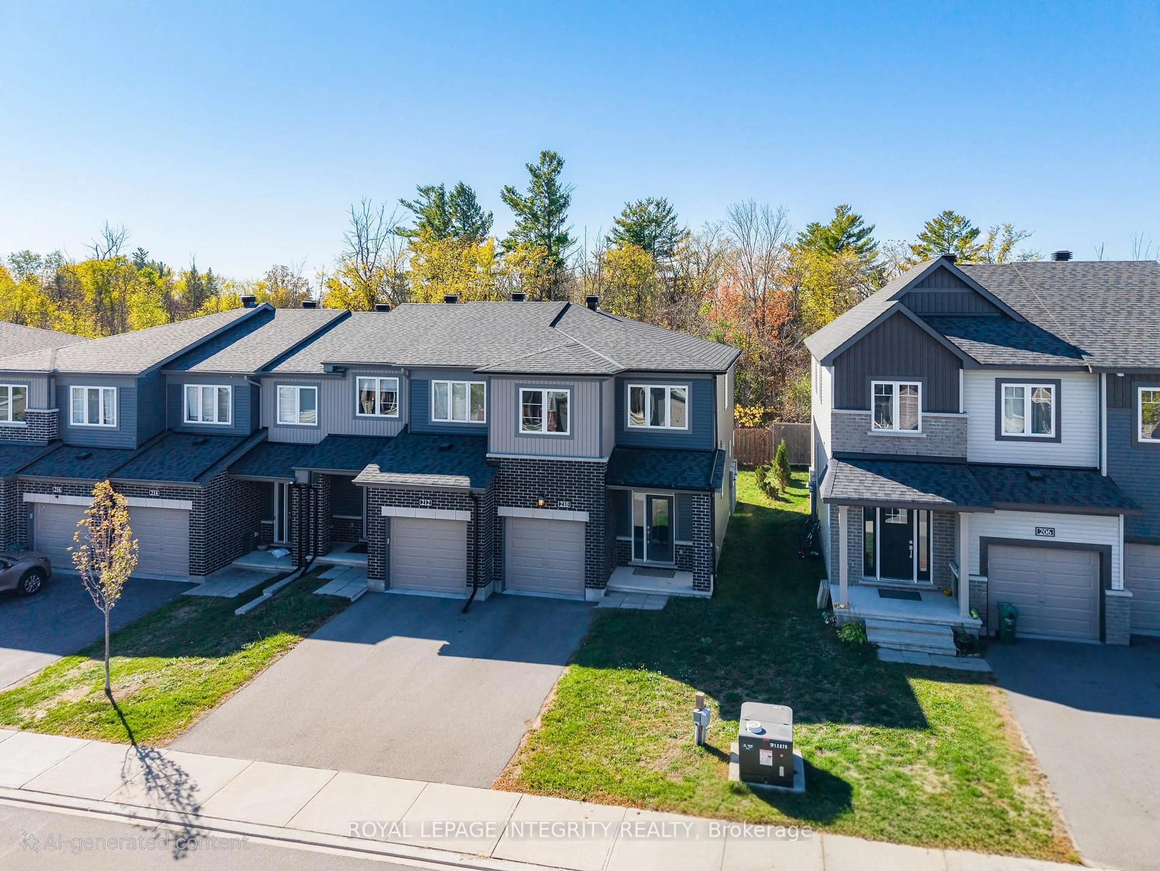 A pic from outside/outdoor area/front of a property/back of a property/a pic from drone, street for 210 Geyser Pl, Ottawa Ontario K2J 6P1