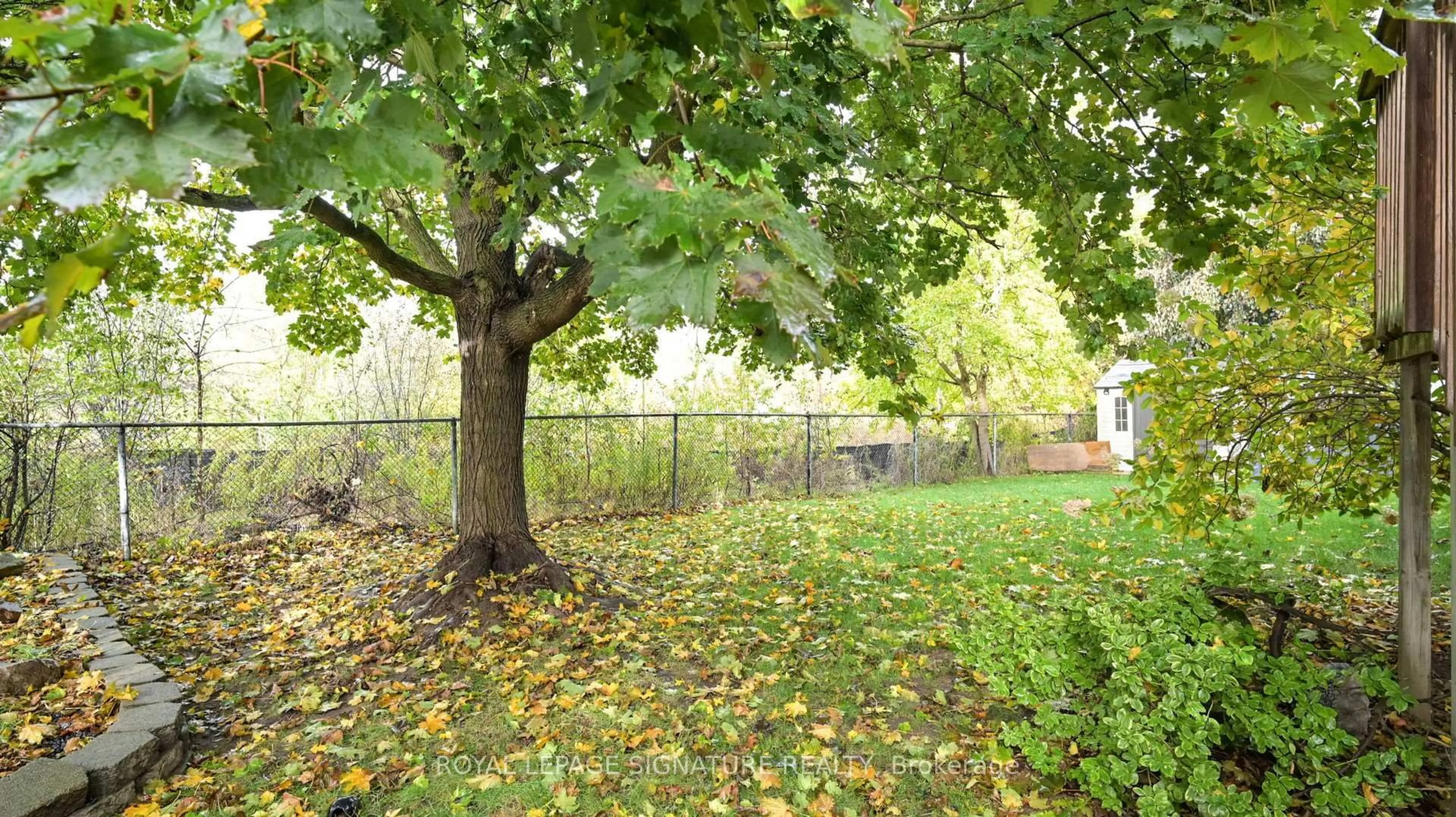 Patio, forest/trees view for 16 Mollison Crt, Guelph Ontario N1C 1A7