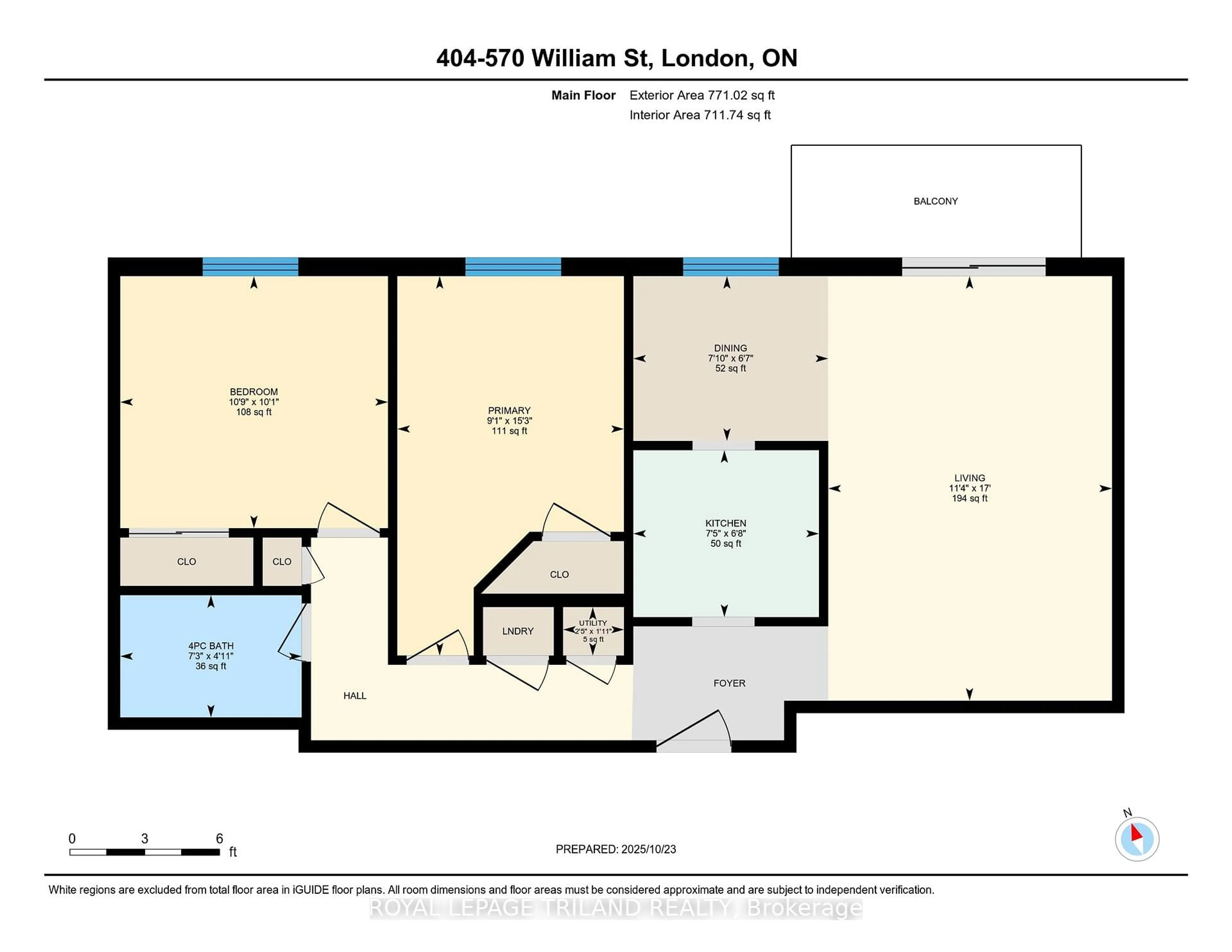 Floor plan for 570 William St #404, London East Ontario N6B 3E9