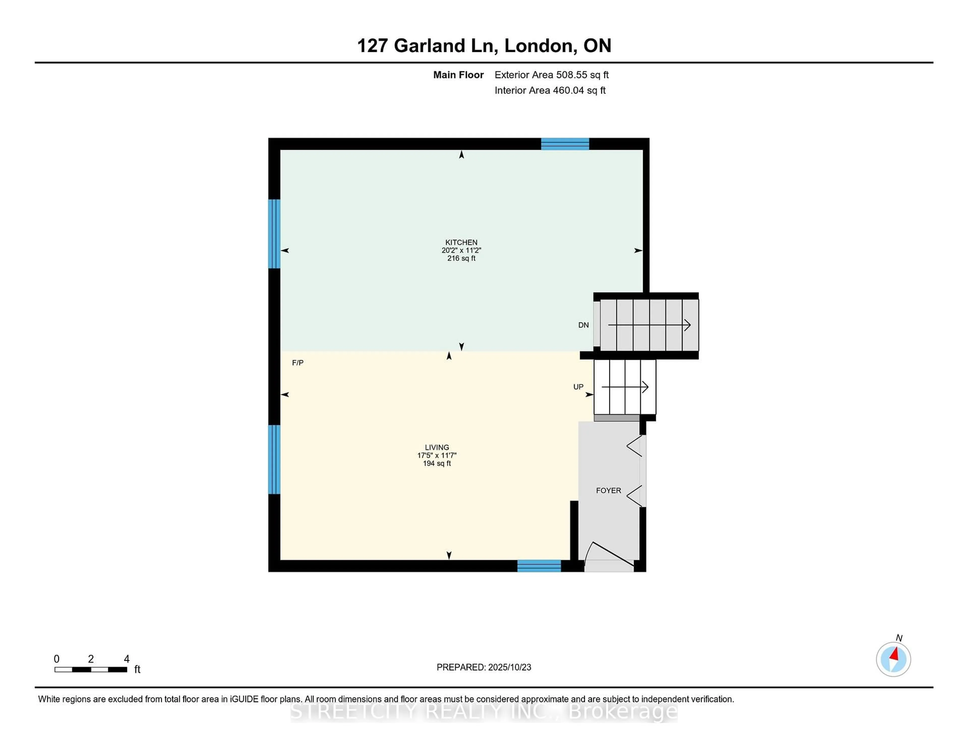 Floor plan for 127 Garland Lane, London East Ontario N5V 3K9