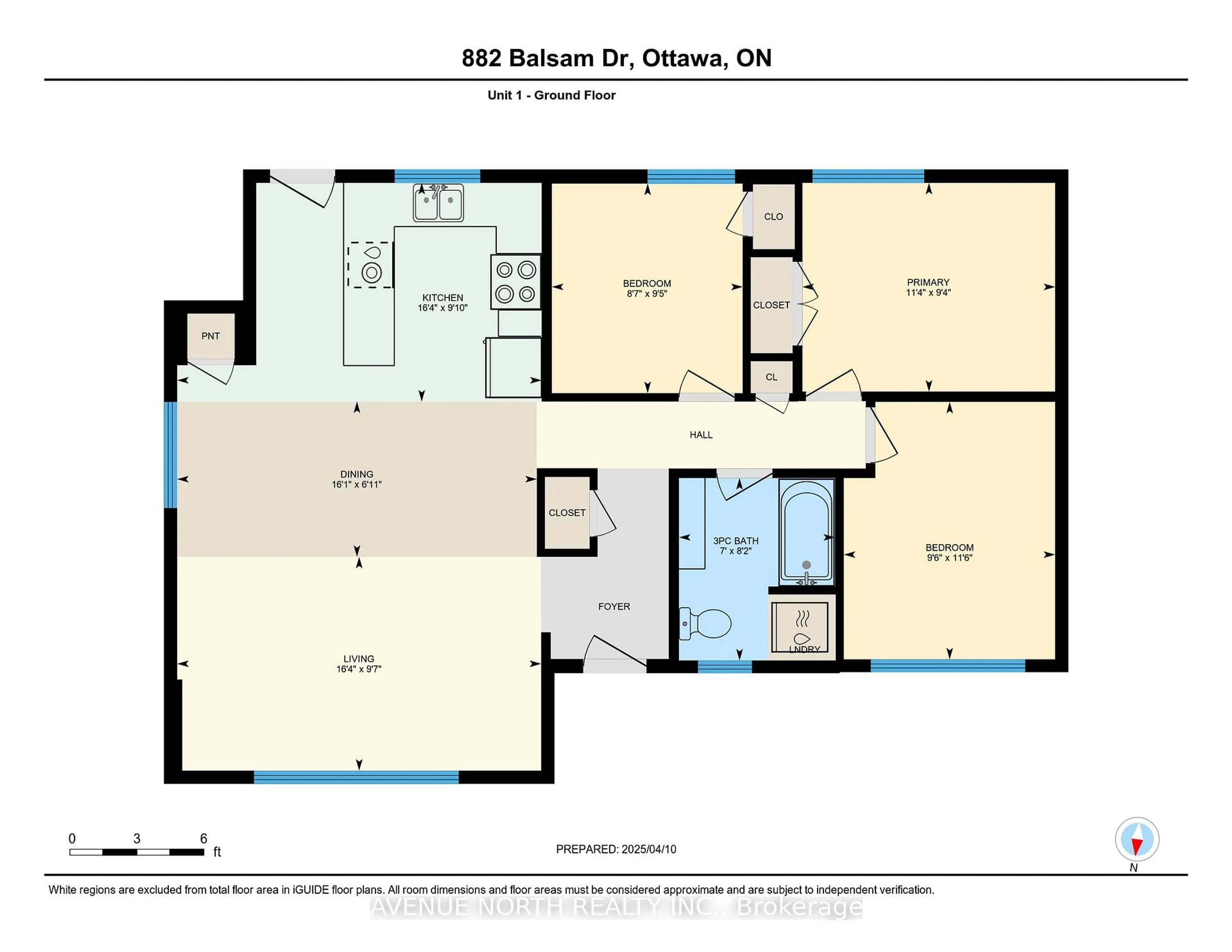 Floor plan for 882 Balsam Dr, Ottawa Ontario K1E 1B5
