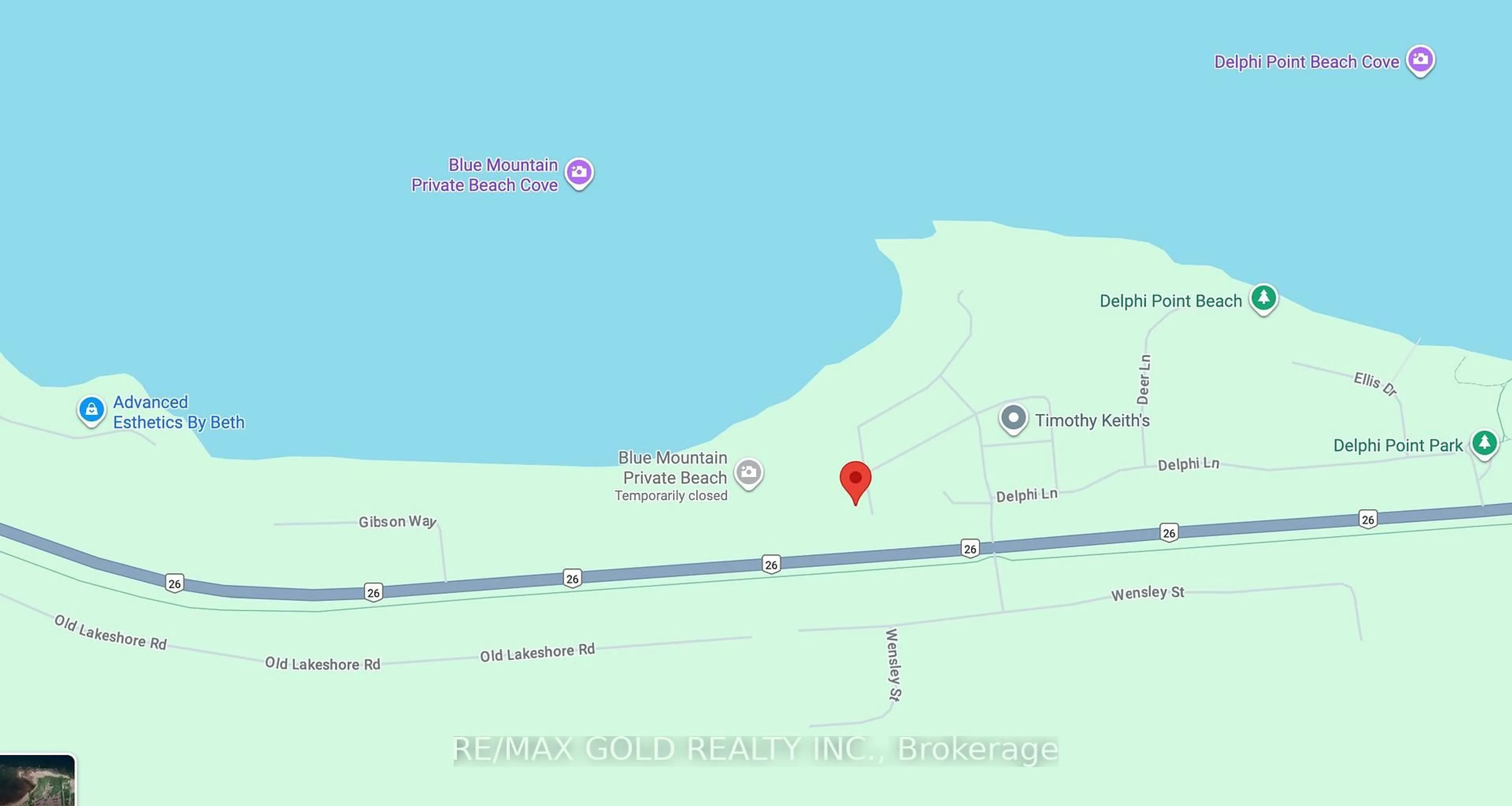 Picture of a map for 102 Sebastian St, Blue Mountains Ontario N0H 1J0