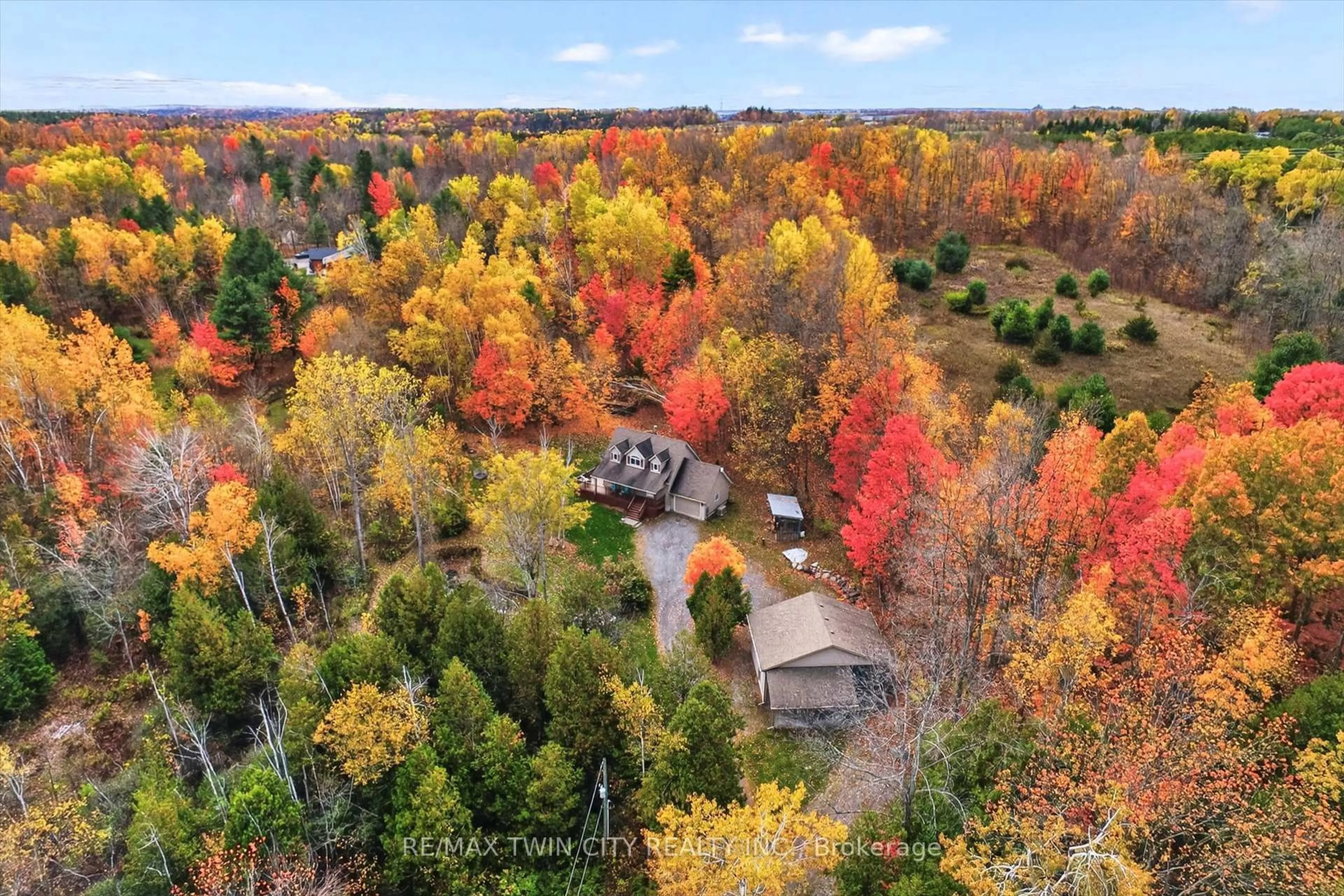 A pic from outside/outdoor area/front of a property/back of a property/a pic from drone, forest/trees view for 152B Wannamaker Rd, Stirling Ontario K0K 3E0