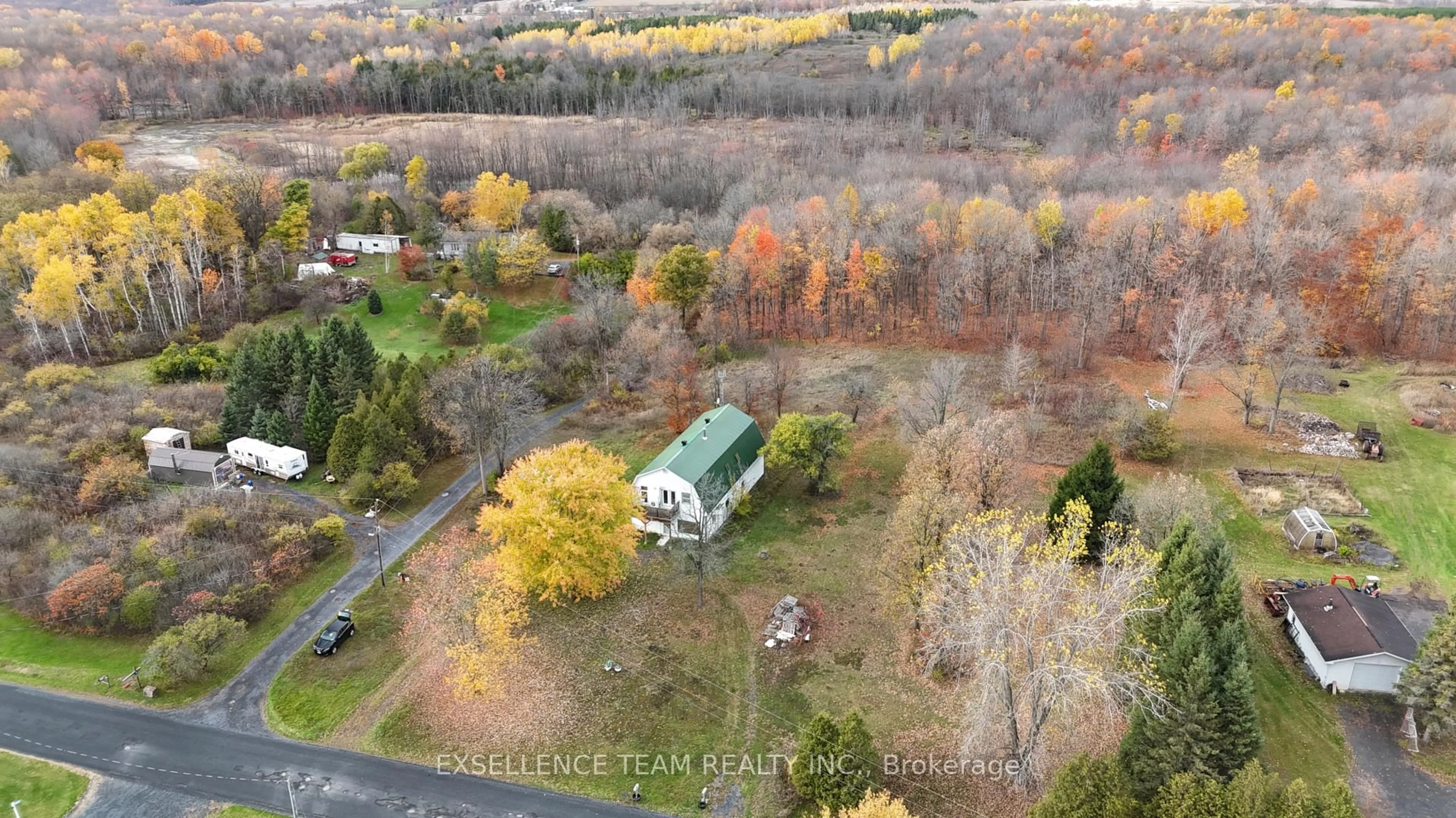 A pic from outside/outdoor area/front of a property/back of a property/a pic from drone, forest/trees view for 20115 Beaupre Rd, South Glengarry Ontario K0C 1L0