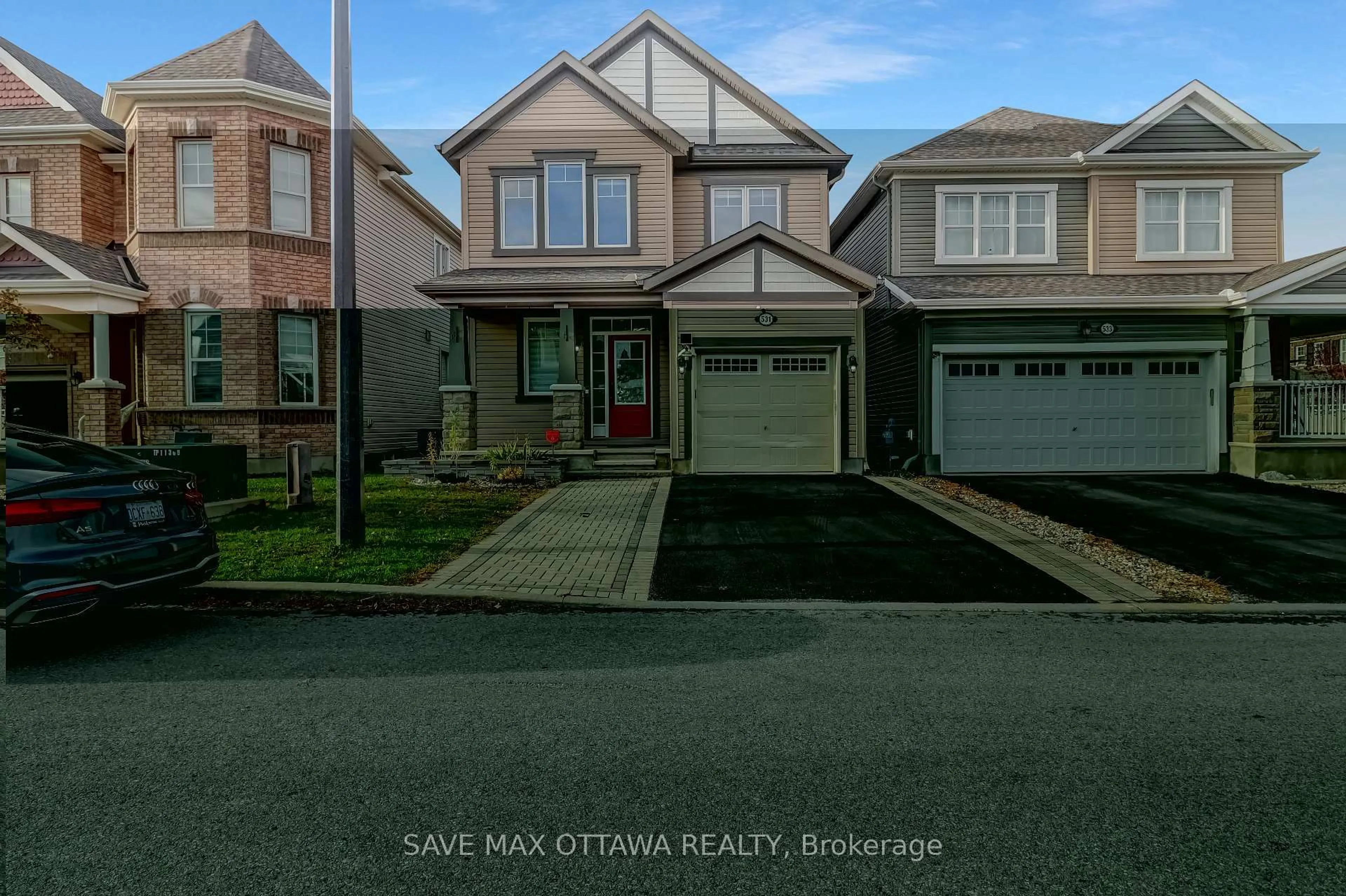 A pic from outside/outdoor area/front of a property/back of a property/a pic from drone, street for 531 Millars Sound Way, Ottawa Ontario K2J 0R5