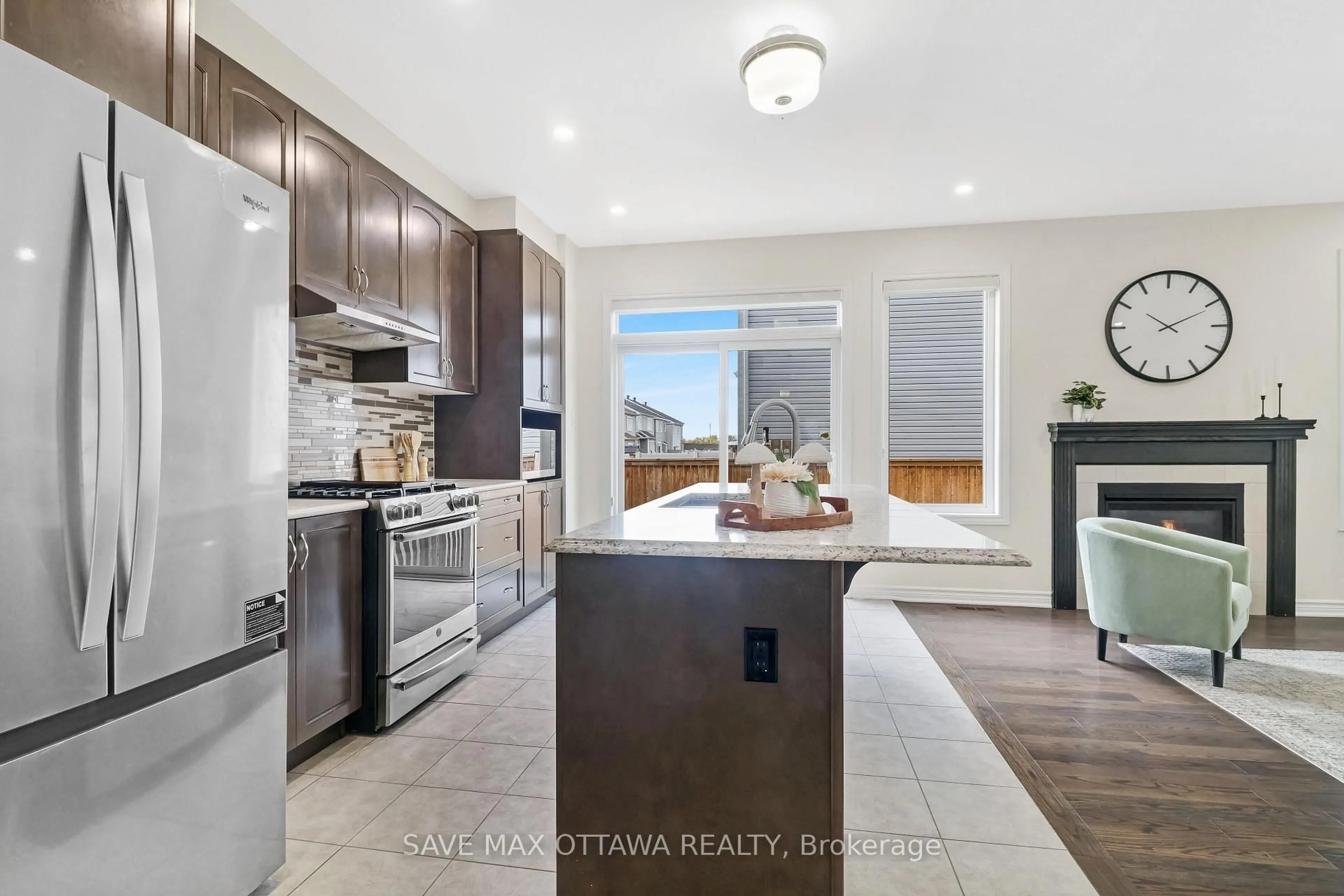 Open concept kitchen, ceramic/tile floor for 531 Millars Sound Way, Ottawa Ontario K2J 0R5