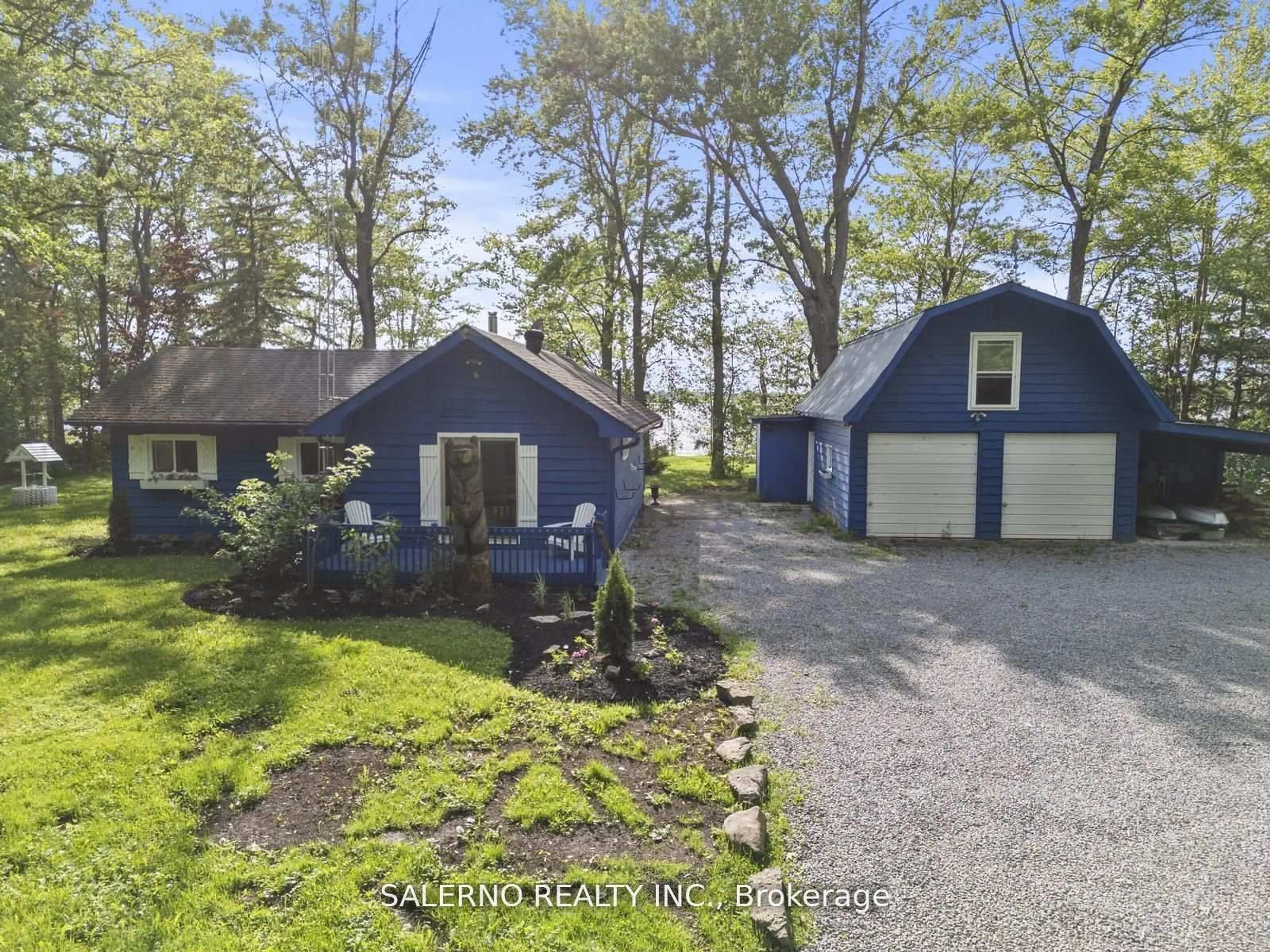 A pic from outside/outdoor area/front of a property/back of a property/a pic from drone, street for 161 Campbell Beach Rd, Kawartha Lakes Ontario L0K 1B0