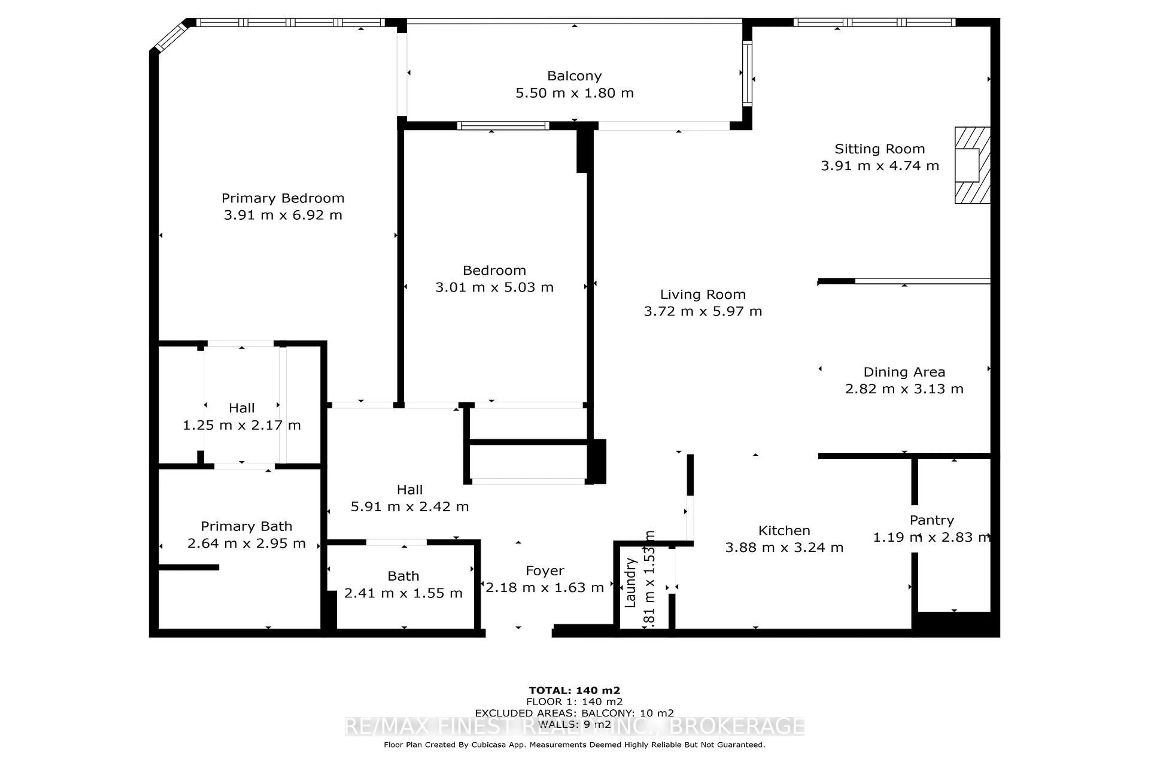 Floor plan for 1000 King St #302, Kingston Ontario K7M 8H3