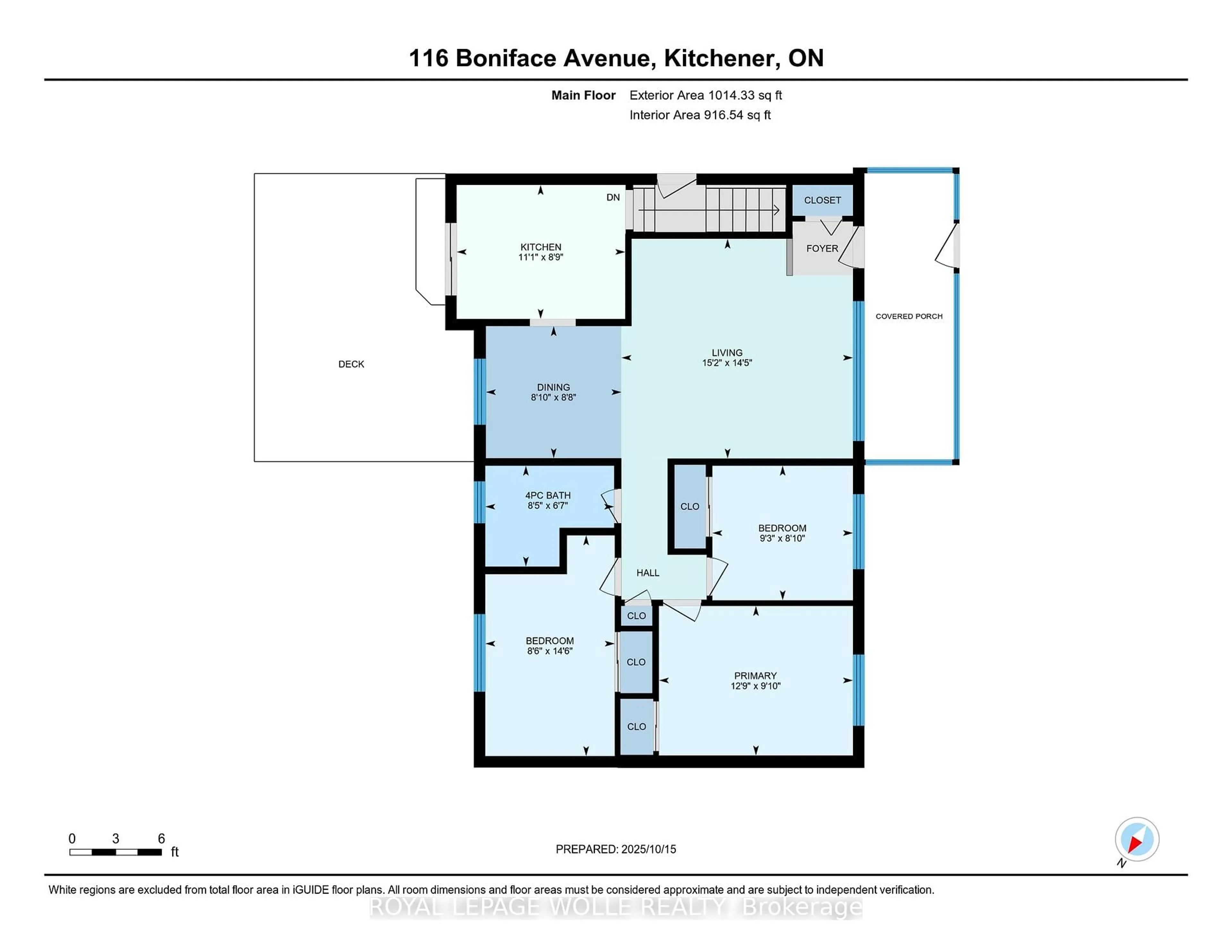 Floor plan for 116 Boniface Ave, Kitchener Ontario N2C 1L9