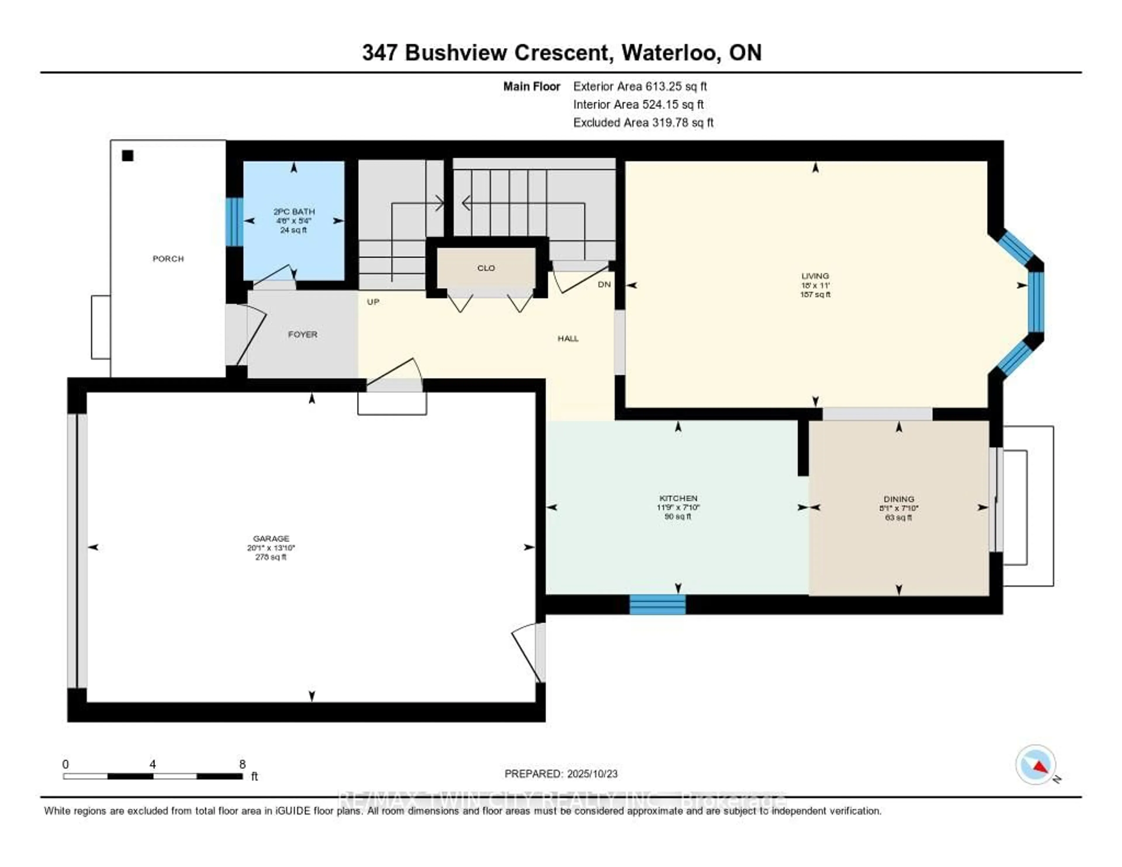 Floor plan for 347 Bushview Cres, Waterloo Ontario N2V 2A6