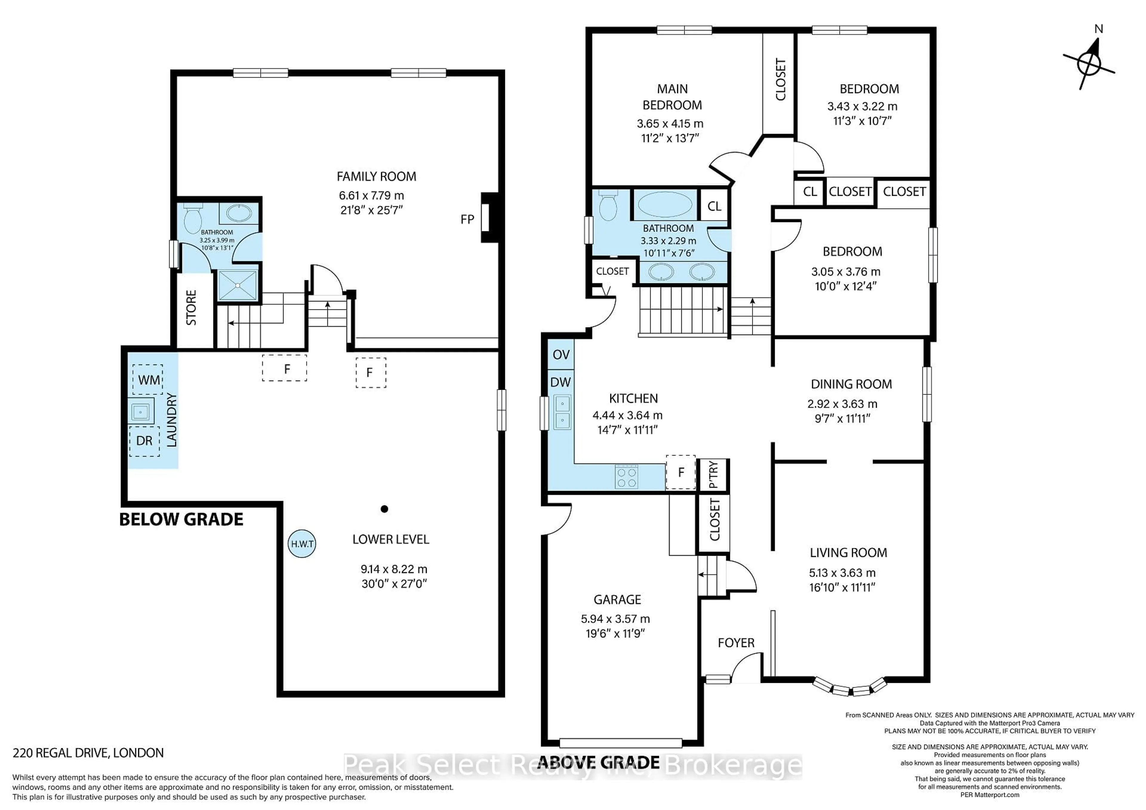 Floor plan for 220 Regal Dr, London East Ontario N5Y 4Z8