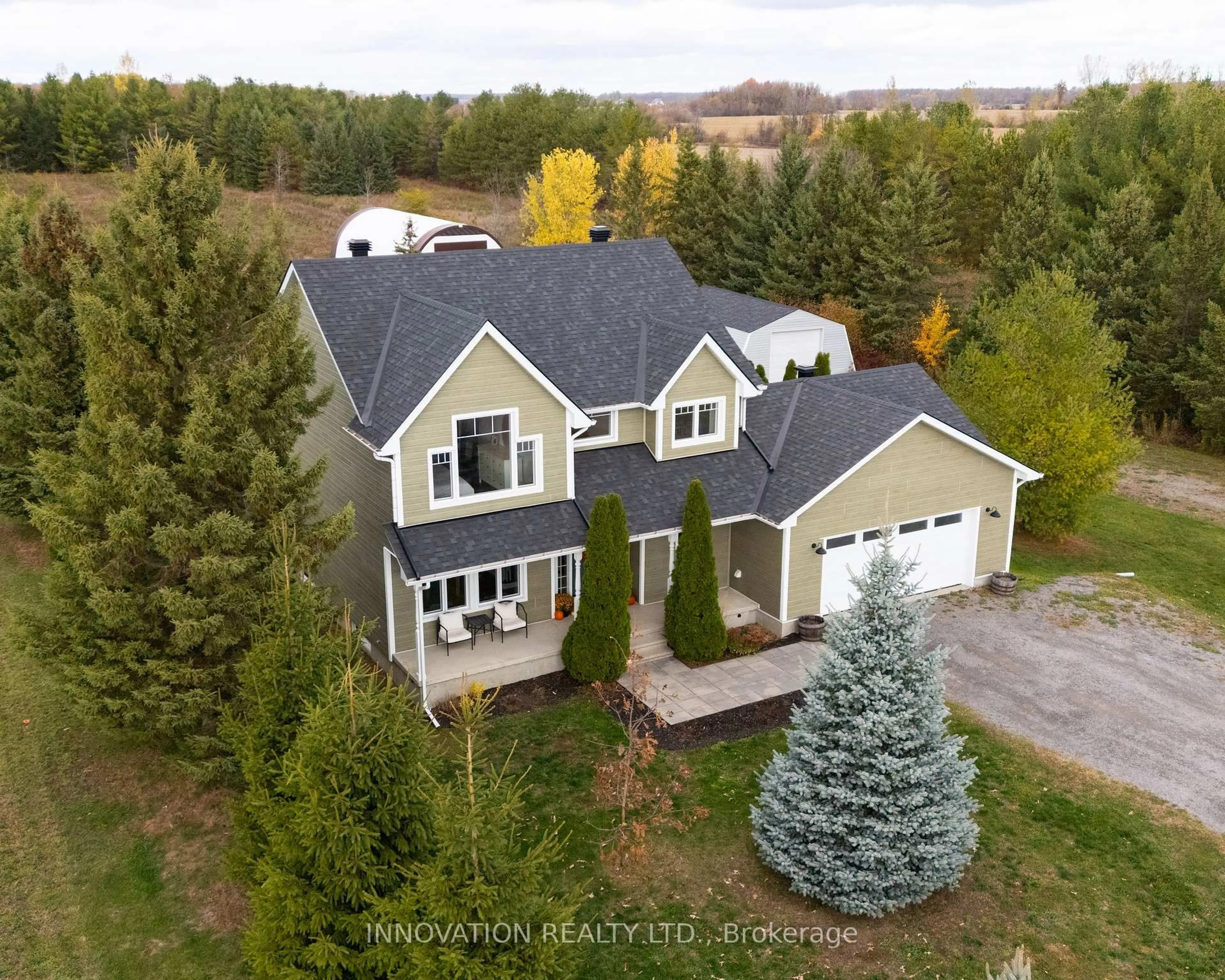 A pic from outside/outdoor area/front of a property/back of a property/a pic from drone, unknown for 12221 Ormond Rd, North Dundas Ontario K0C 2K0