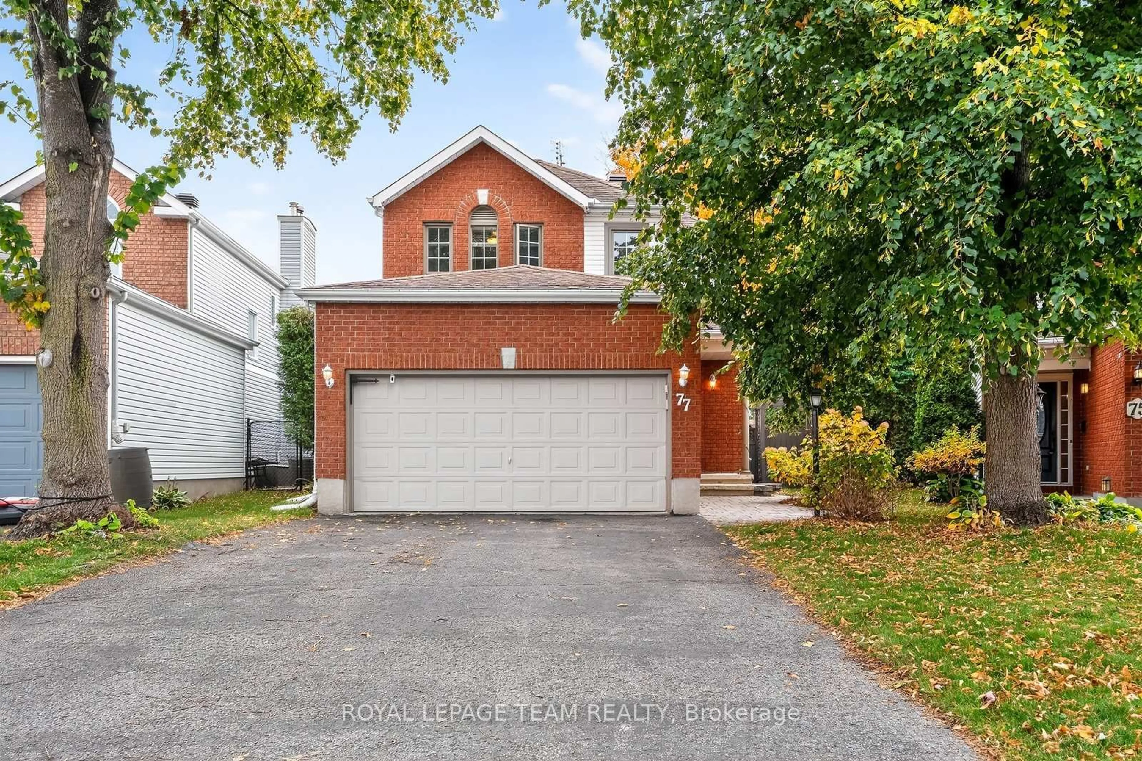 Home with brick exterior material, street for 77 Armagh Way, Ottawa Ontario K2J 4C1
