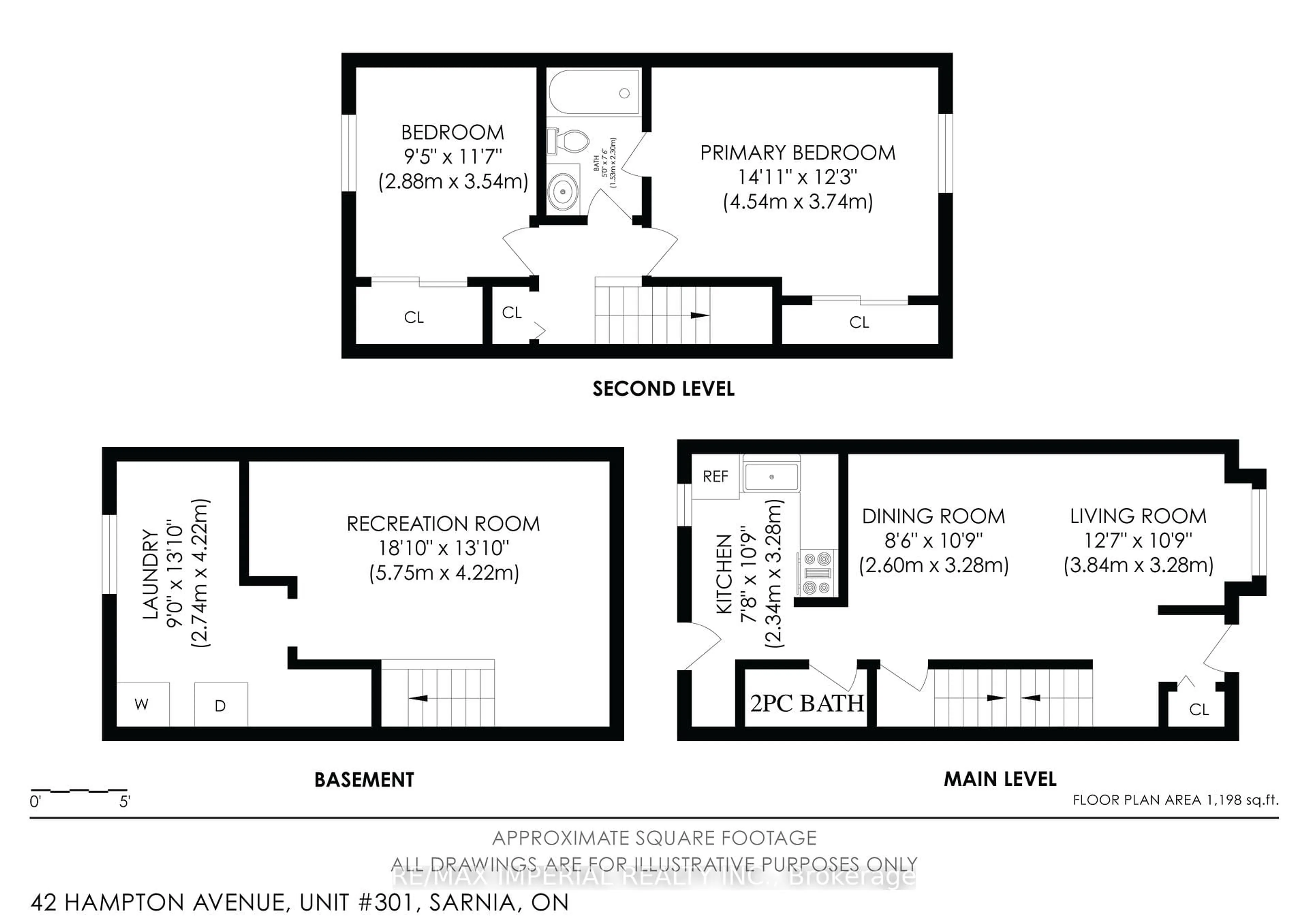 Floor plan for 42 Hampton Ave #301, Sarnia Ontario N7S 4Z2