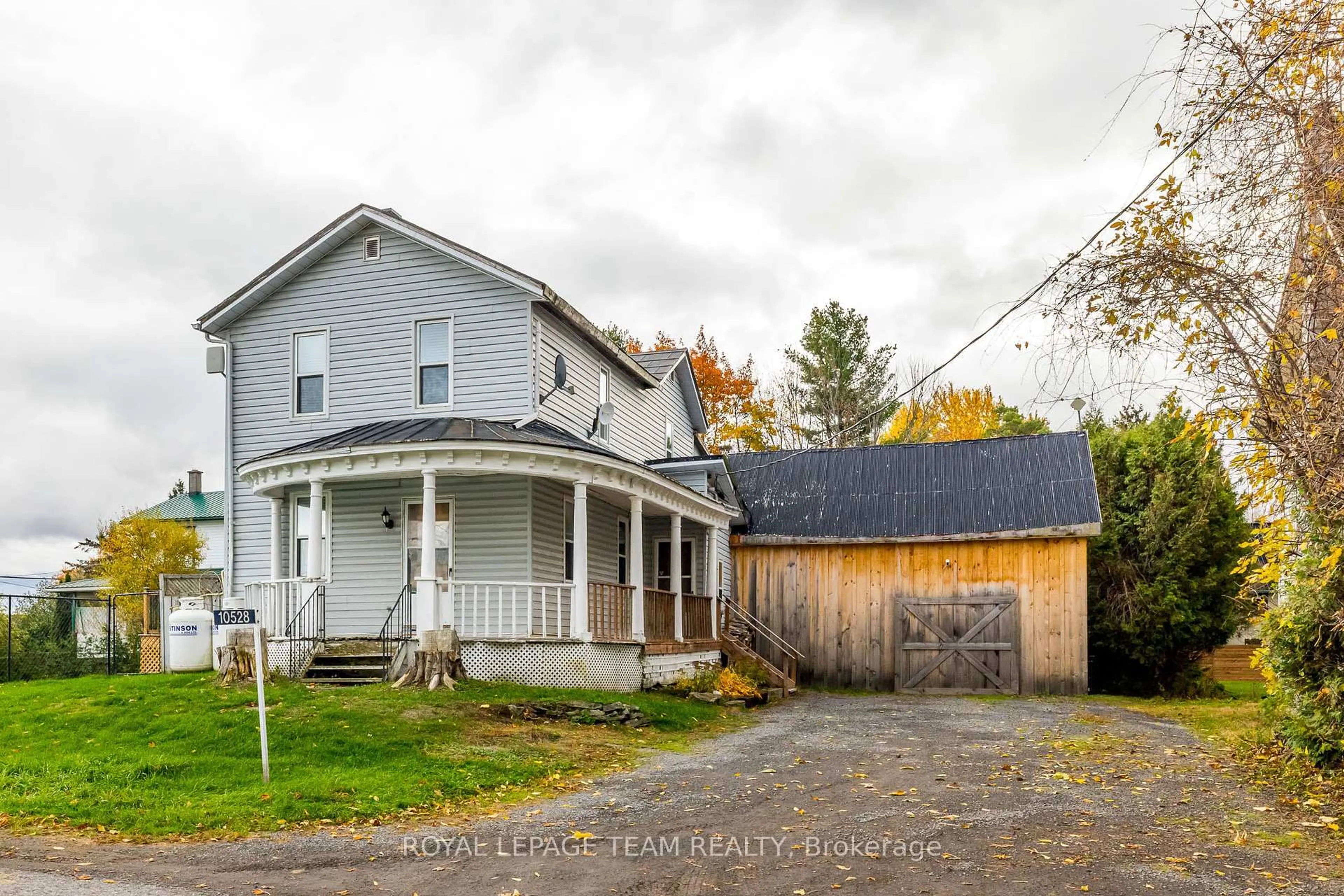 A pic from outside/outdoor area/front of a property/back of a property/a pic from drone, street for 10528 Van Allen Rd, North Dundas Ontario K0E 1S0